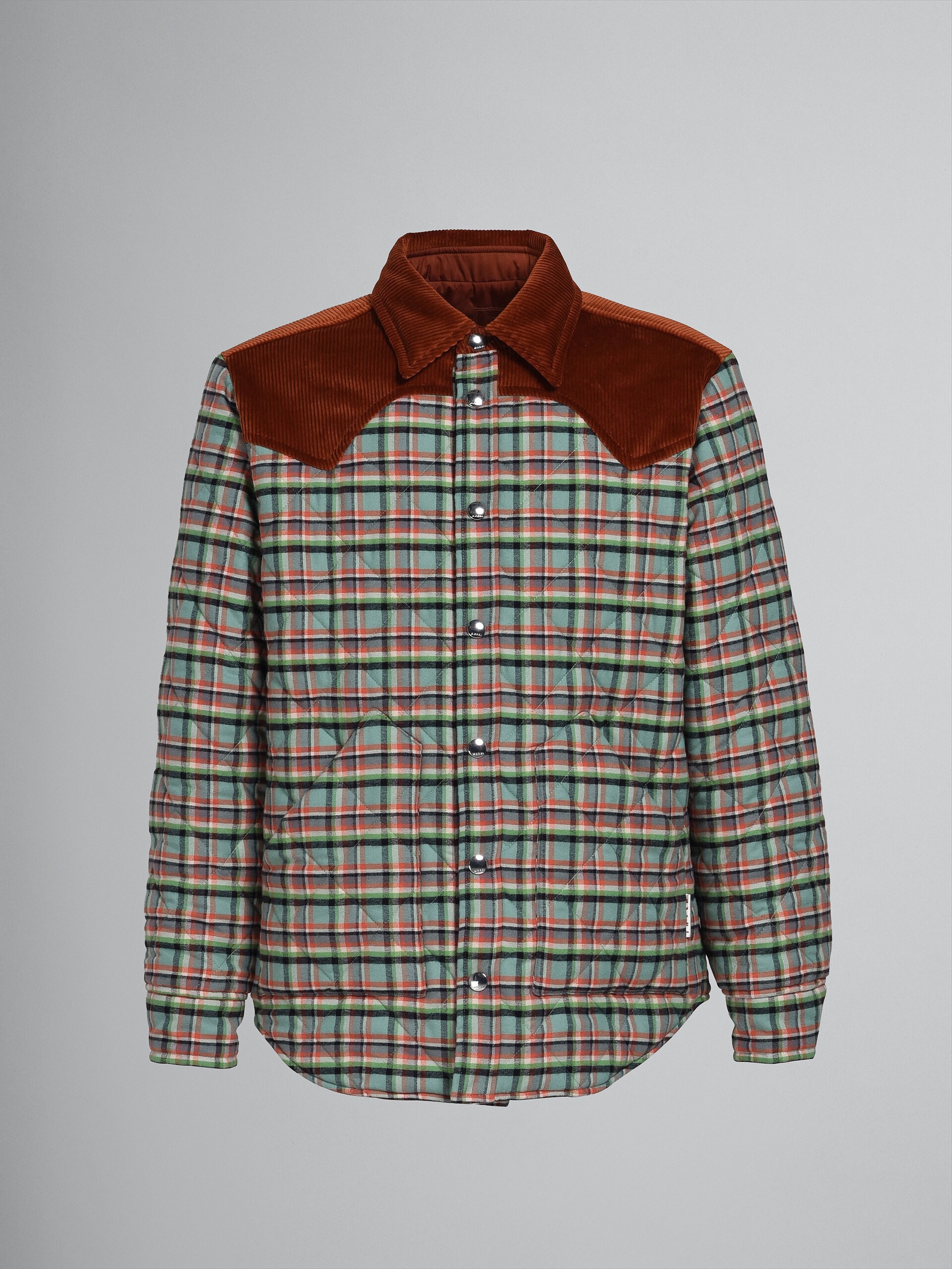 REVERSIBLE CHECK COTTON FLANNEL JACKET - 1