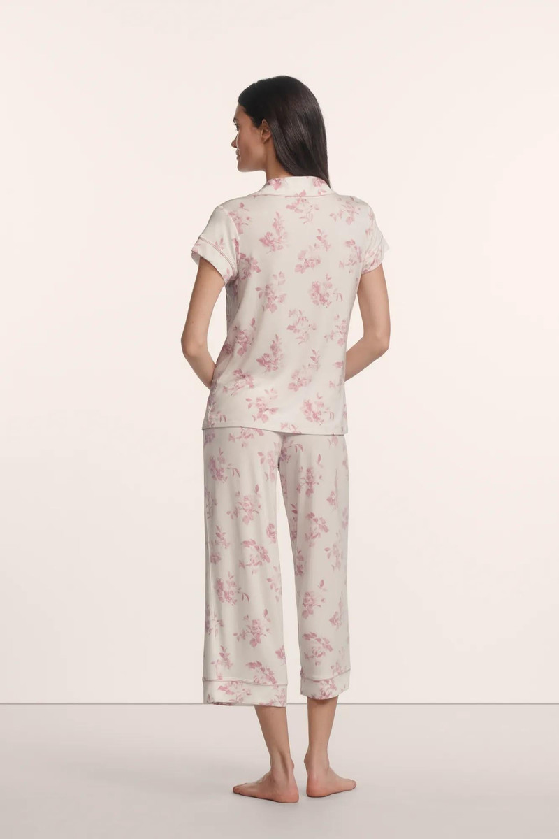 eberjey Gisele Printed TENCEL™ Modal Short Sleeve Cropped PJ Set outlook