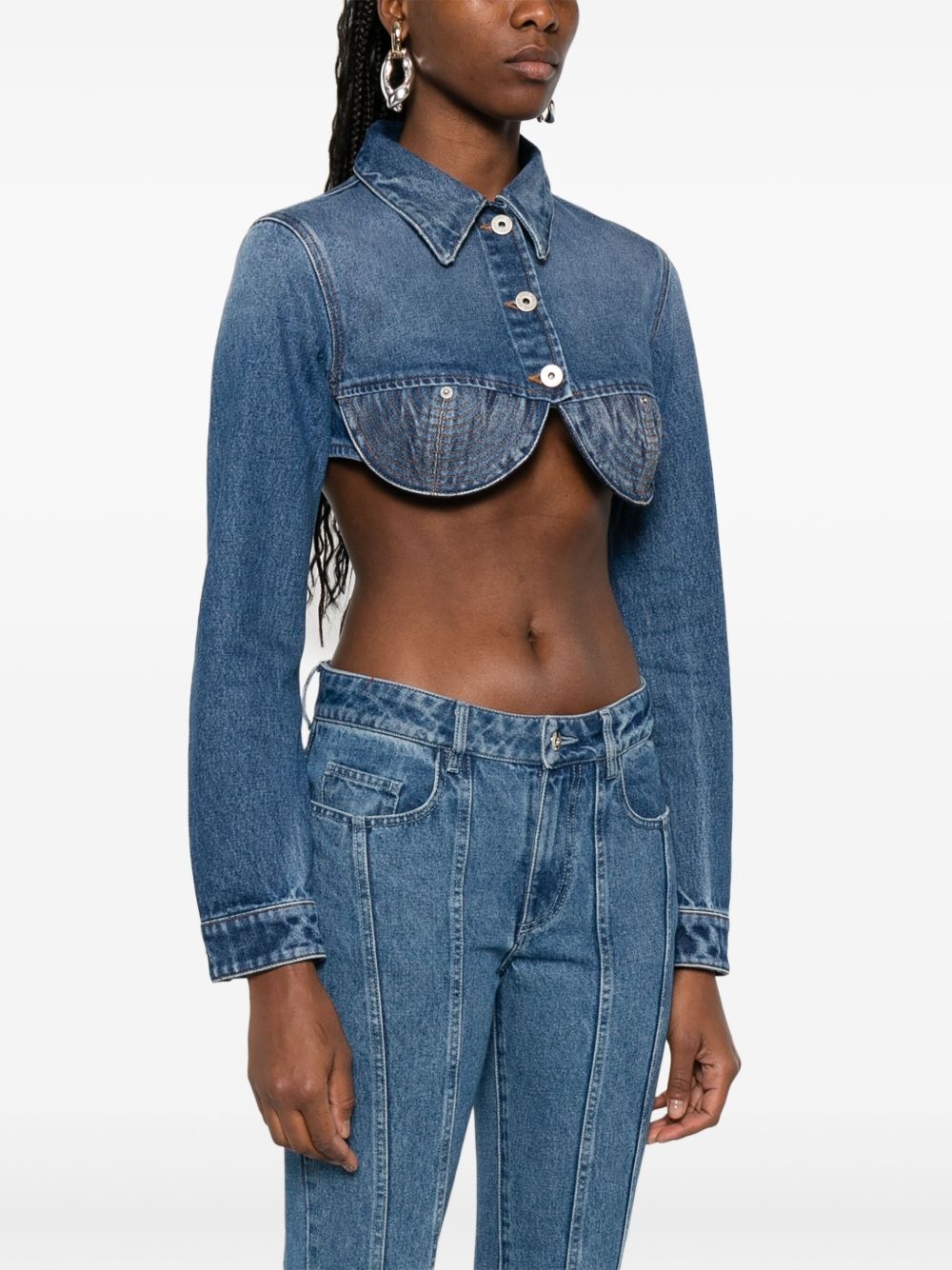 Conical cropped jacket - 3