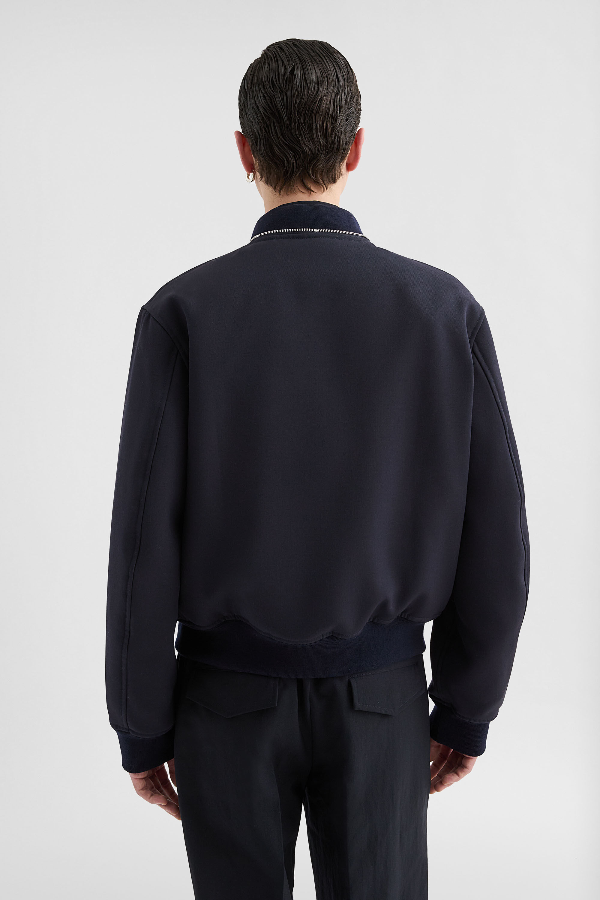 Wool Gabardine Bomber Jacket - 6