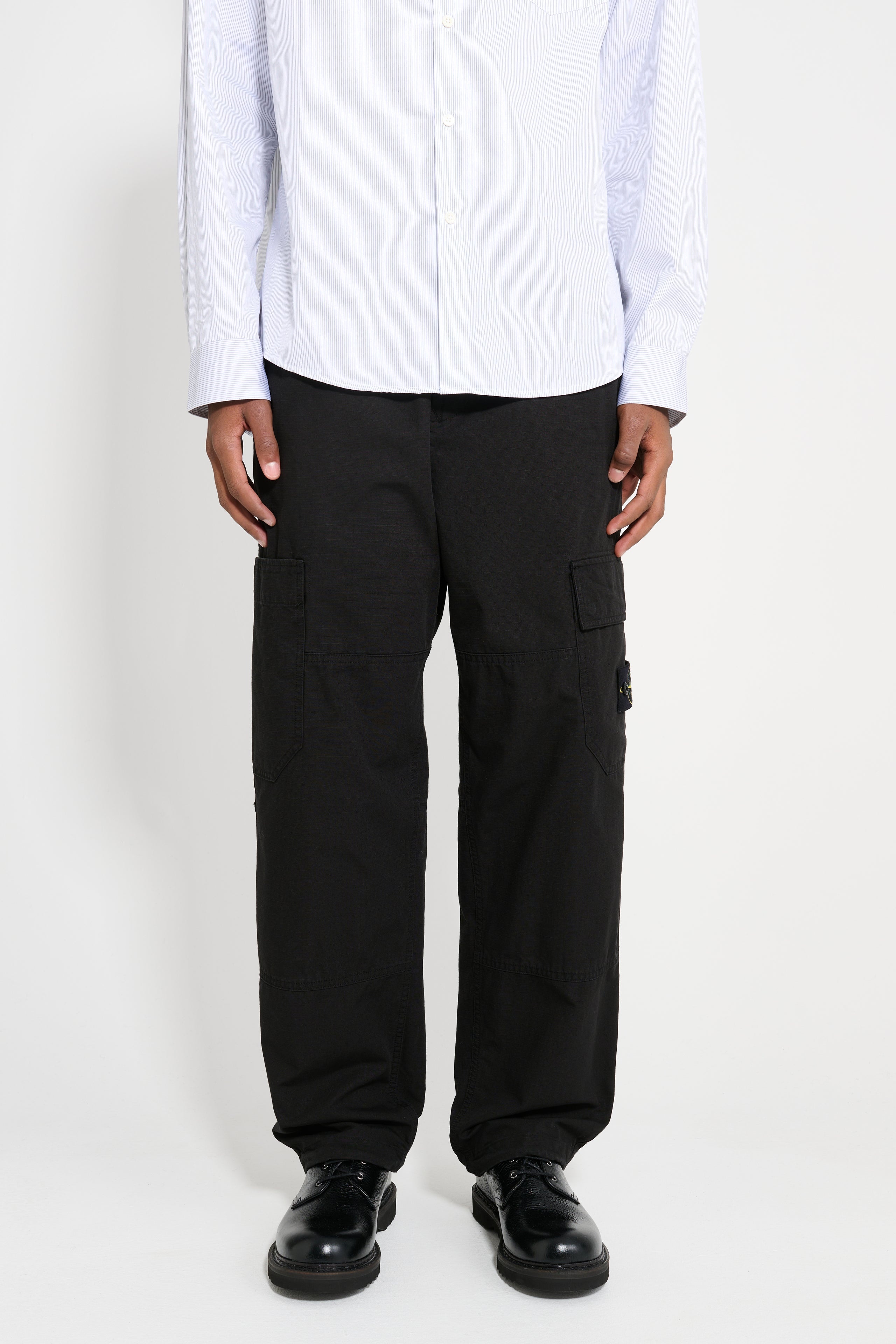 STONE ISLAND RELAXED PANTS BLACK - 2