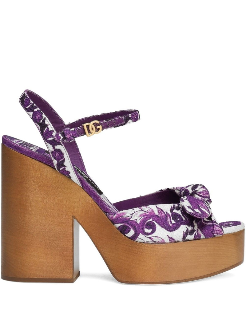 130mm Majolica-print sandals 1