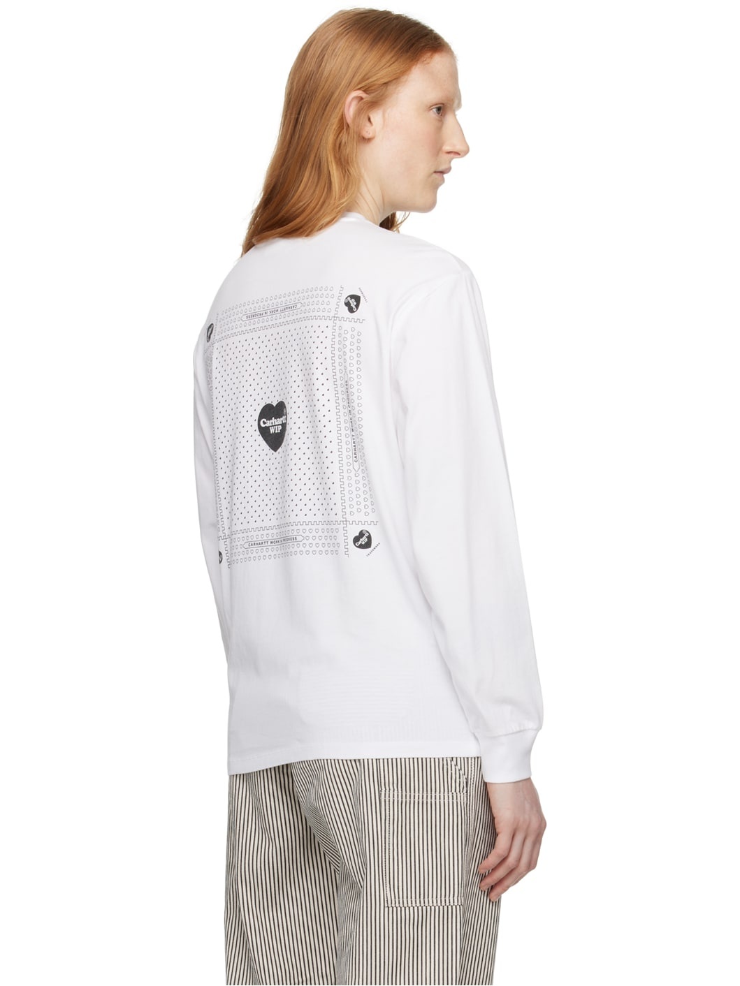 White Heart Bandana Long Sleeve T-Shirt - 3