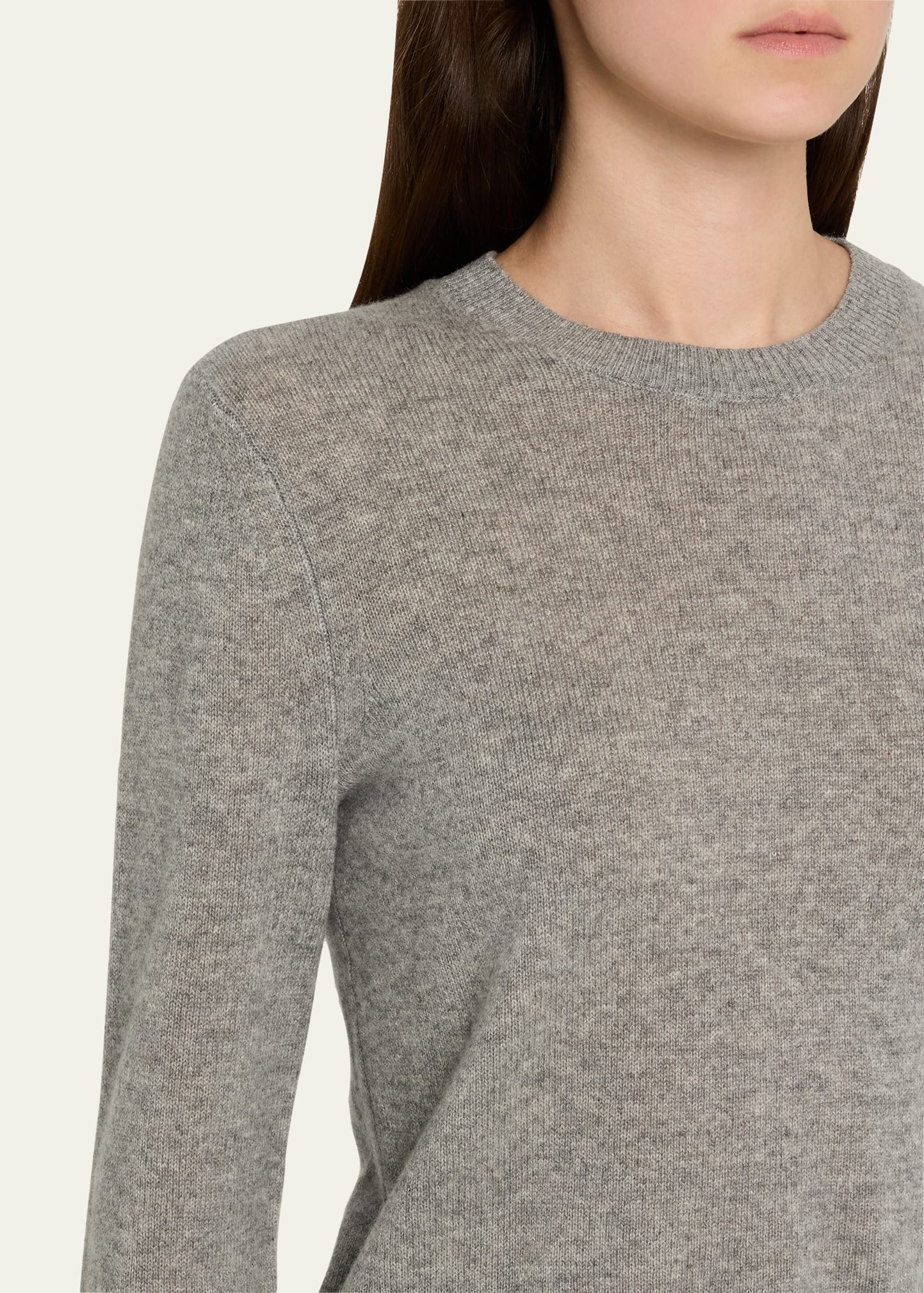 Shrunken Crewneck Sweater in Cashmere - 5