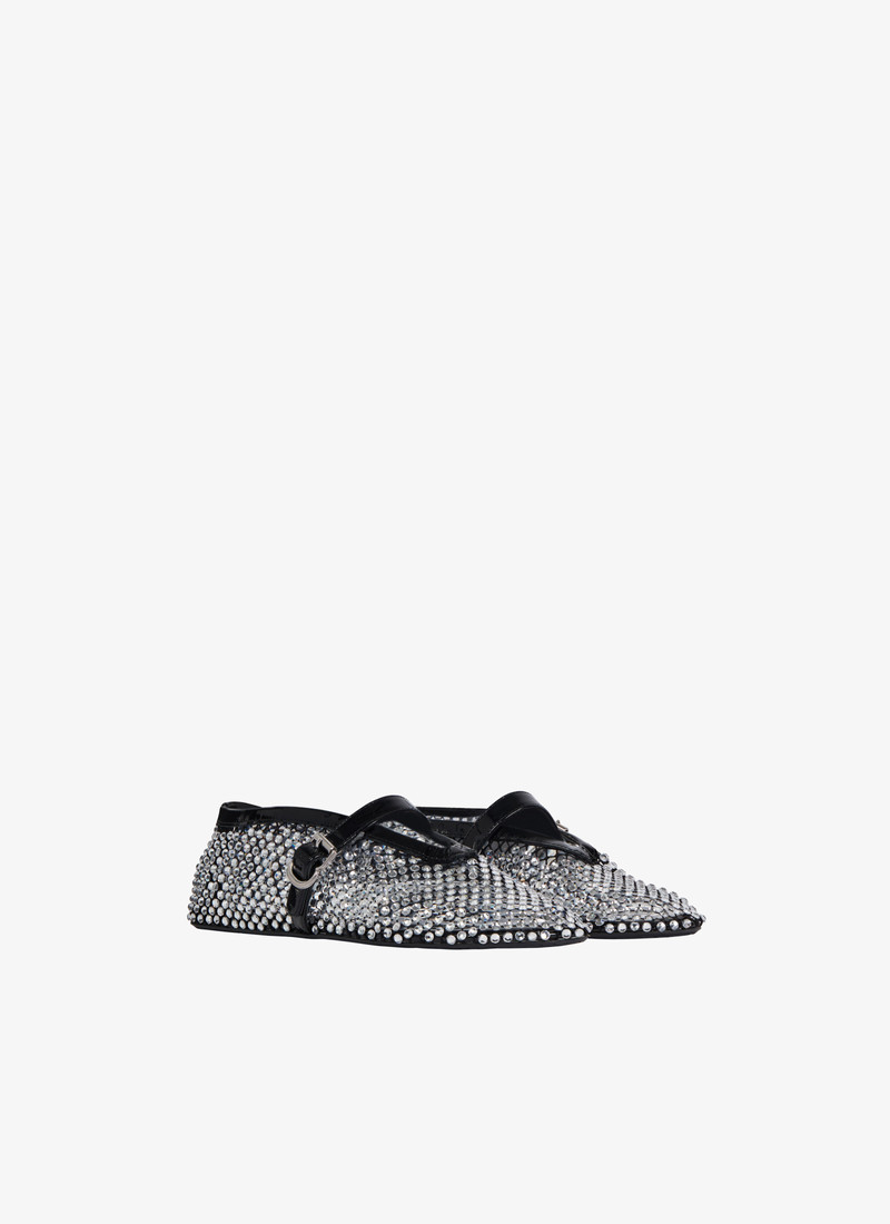 Alaïa FISHNET AND STRASS BALLET FLATS outlook