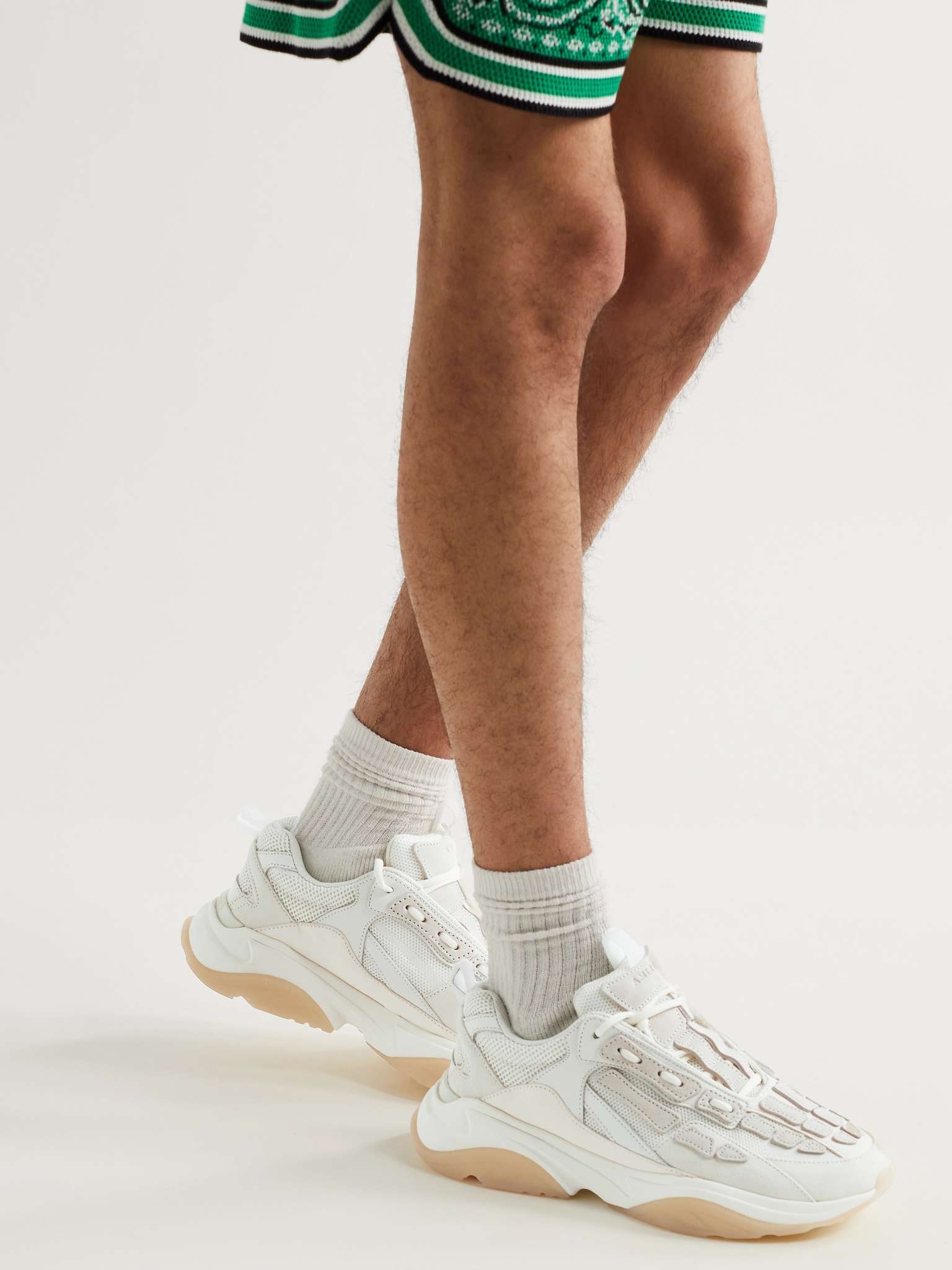 Bone Runner Leather and Suede-Trimmed Mesh Sneakers - 2