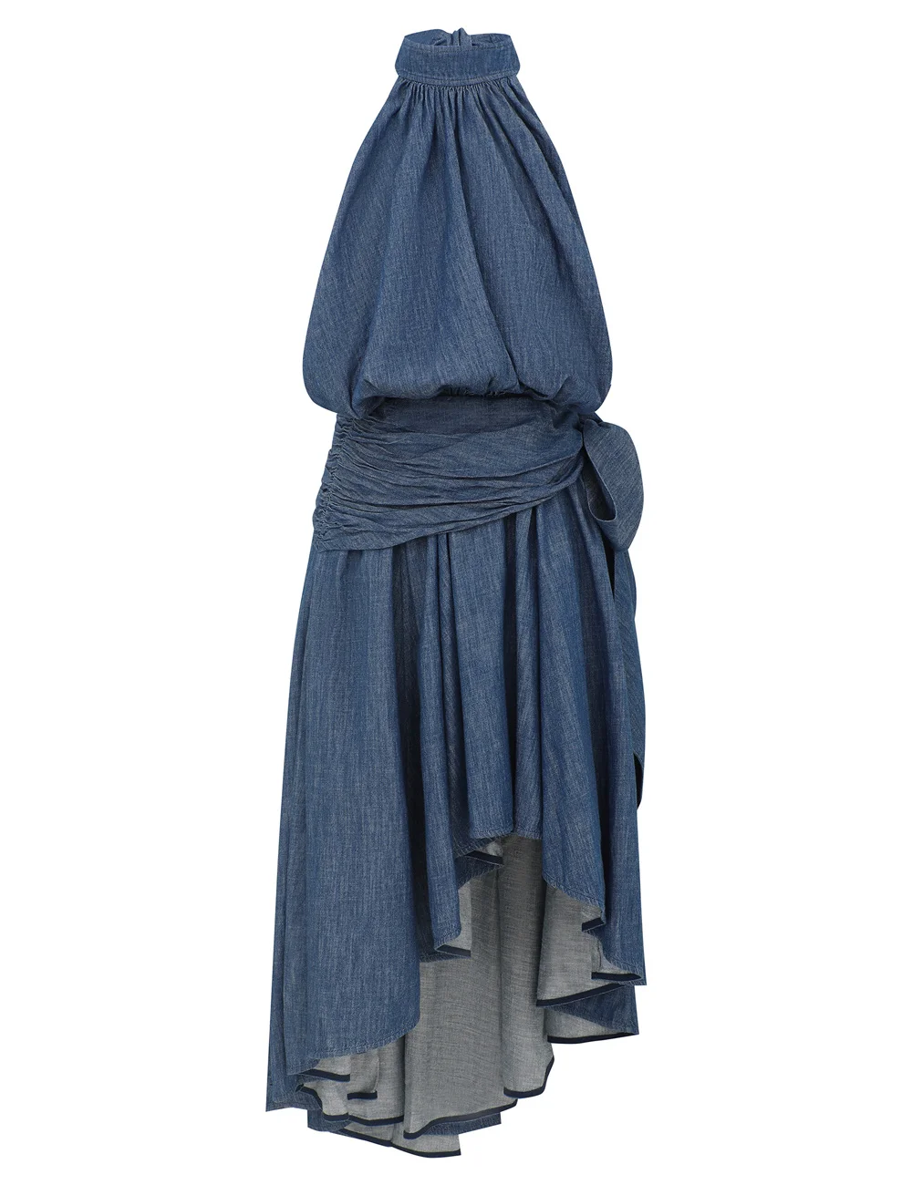 SUNDANCE HALTER DENIM DRESS - 1