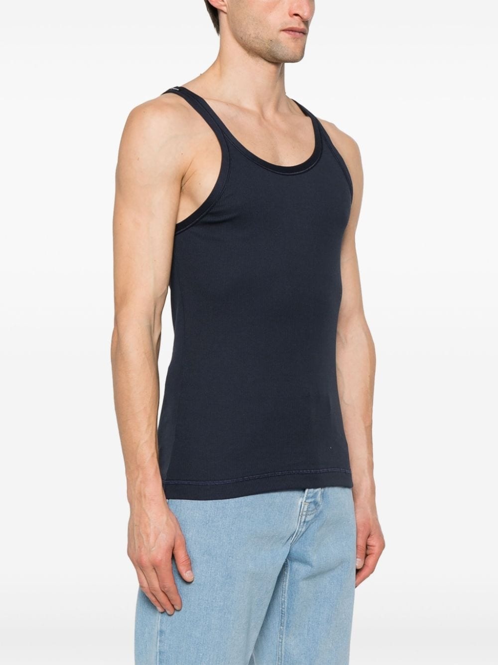 ribbed cotton vest - 3