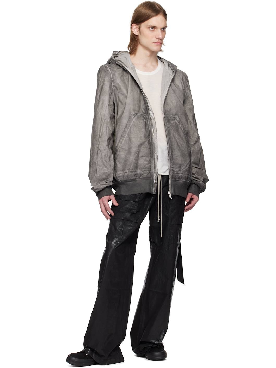 Gray Hollywood Flight Bomber Jacket - 4