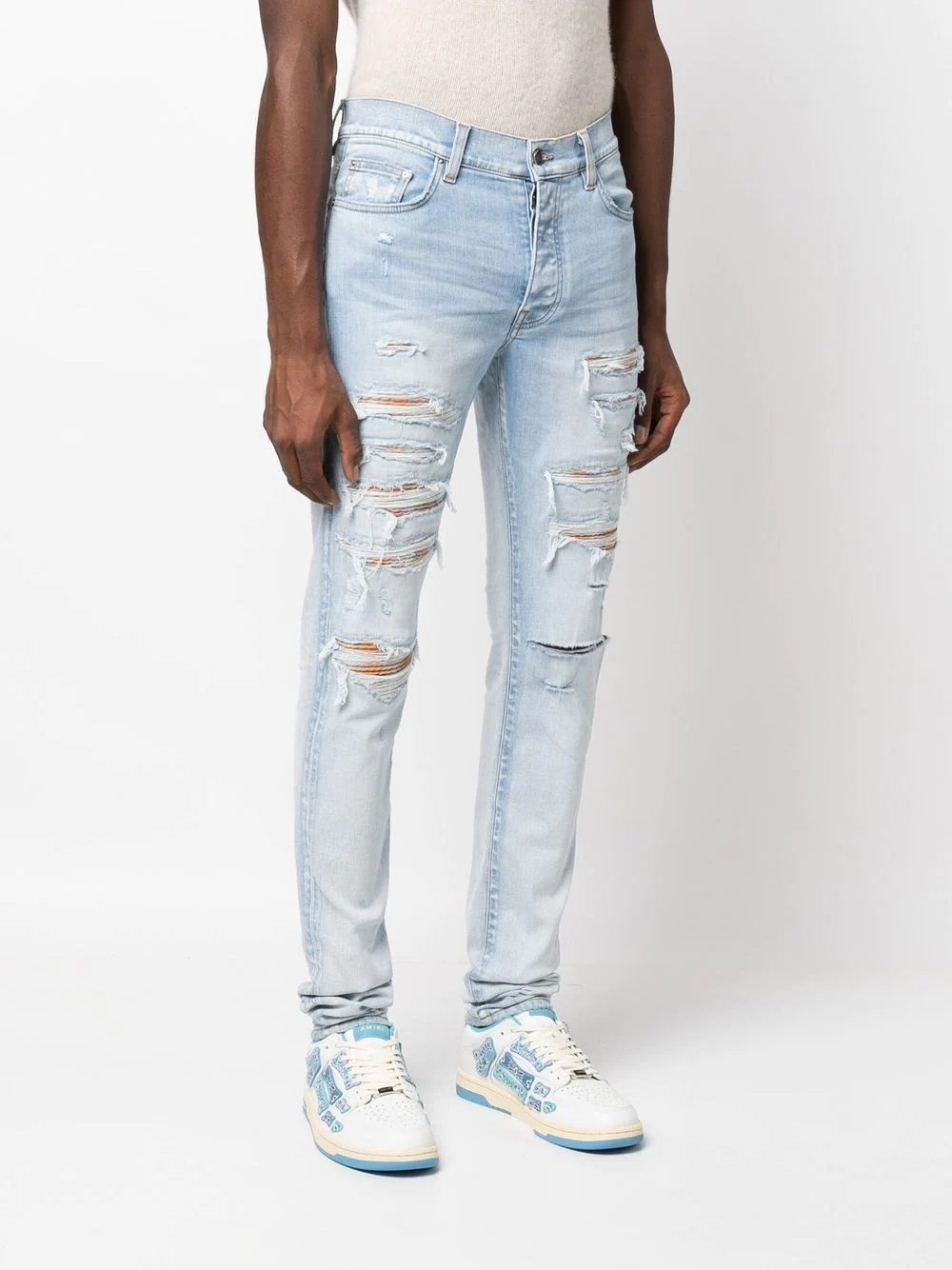 Thrasher distressed skinny jeans - 3