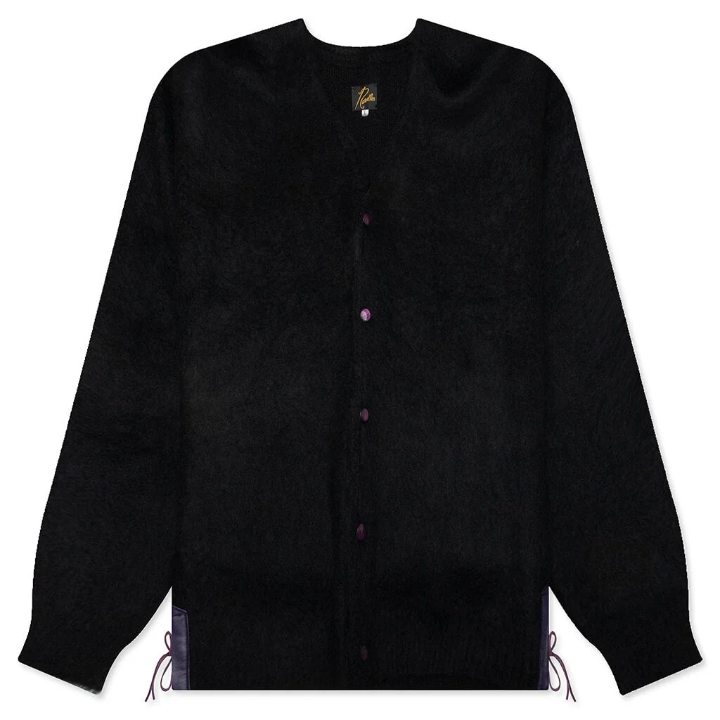 EP MOHAIR CARDIGAN - BLACK - 1
