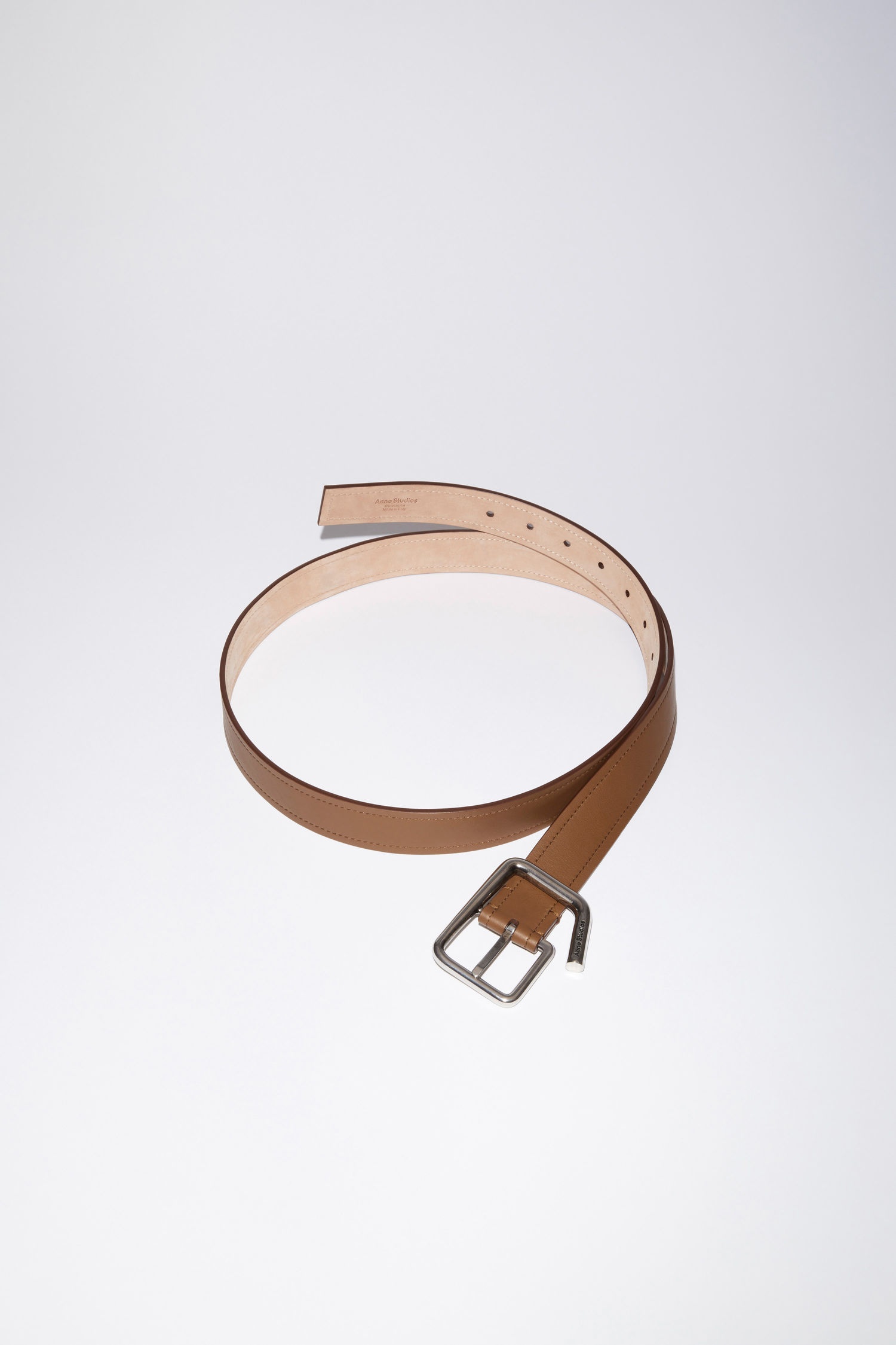 Deconstructed buckle belt - Camel brown - 1