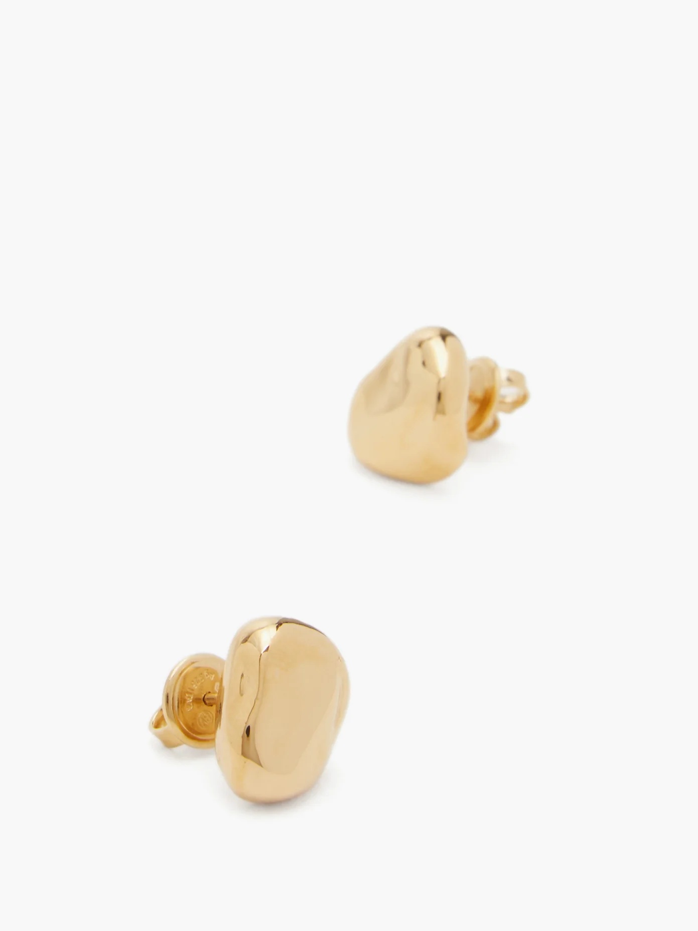 Nugget 18kt gold-plated stud earrings - 3