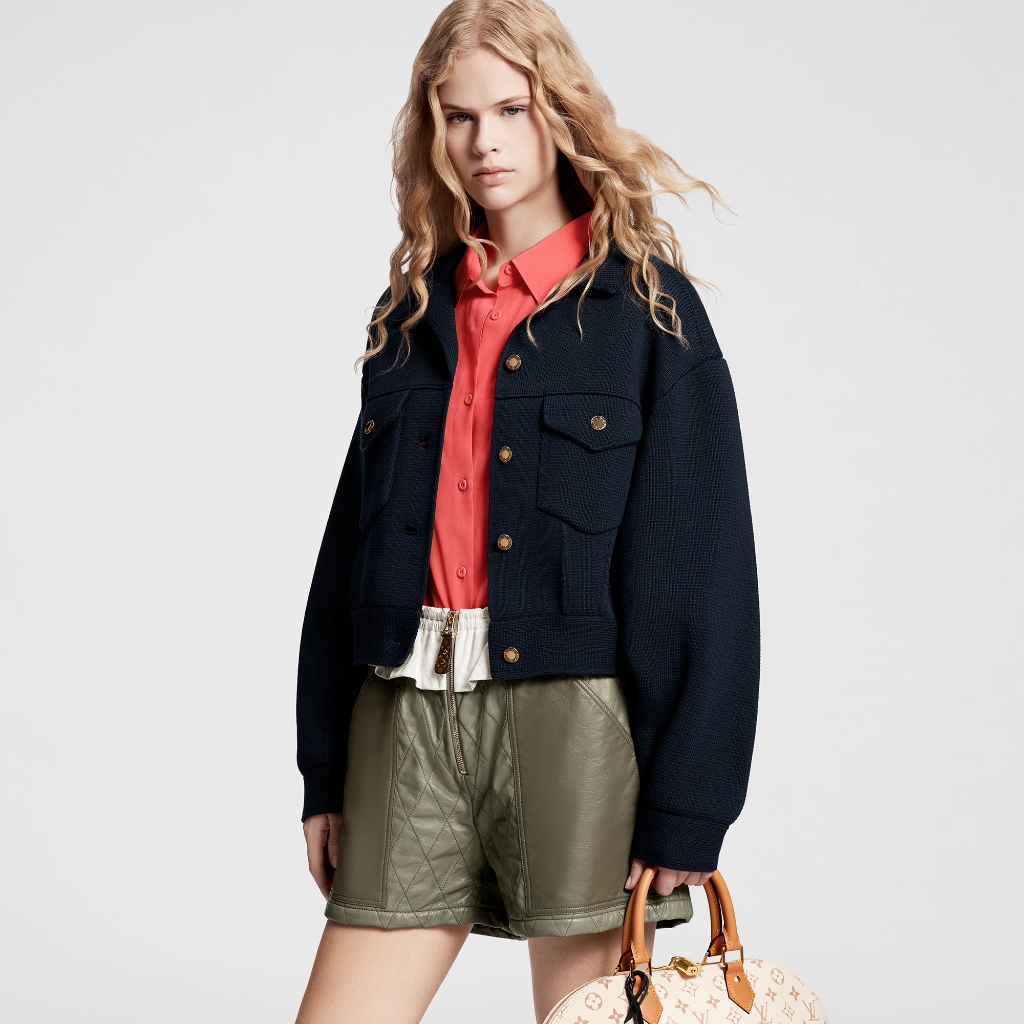 Cropped Compact Knit Jacket - 5