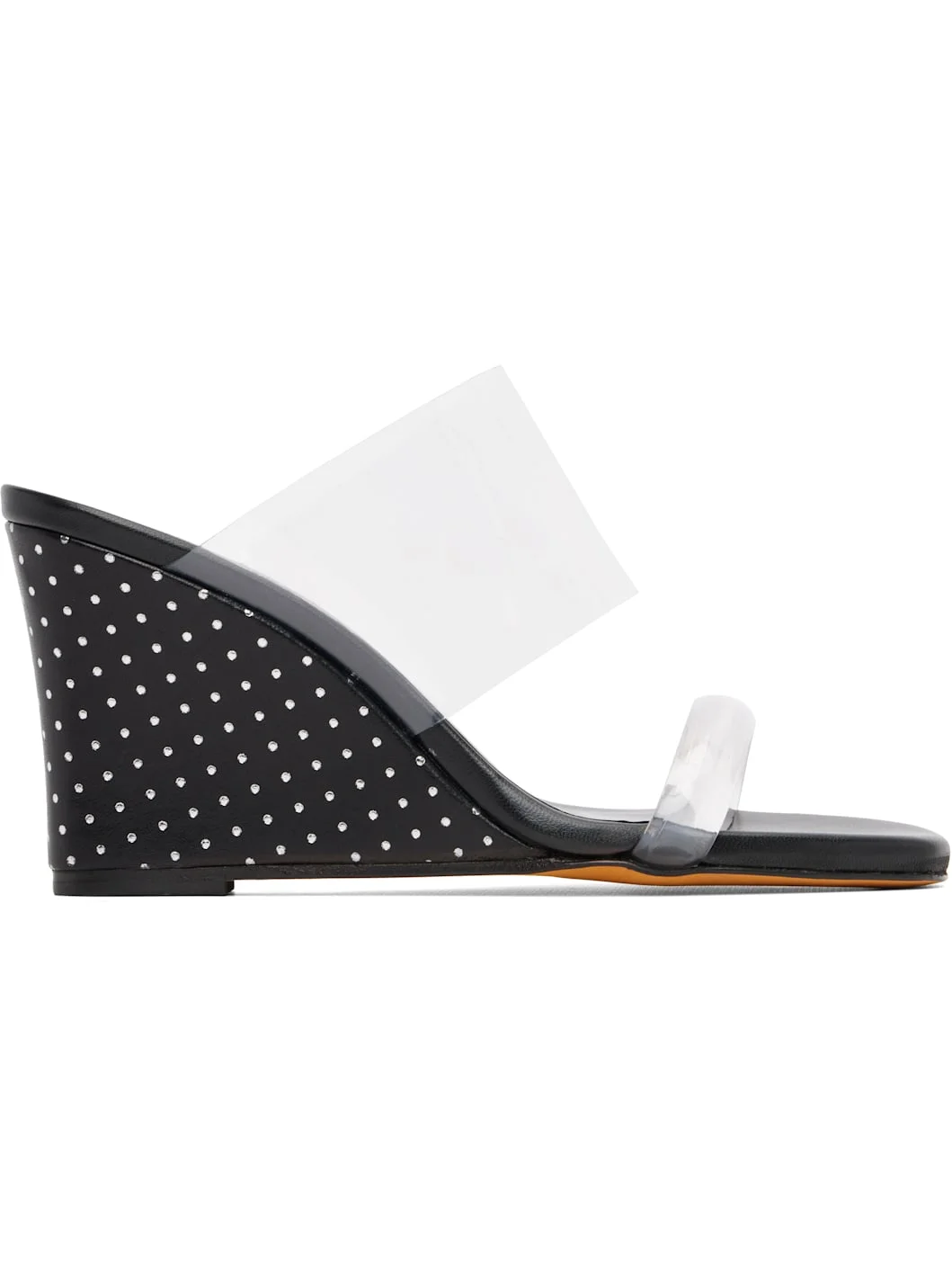 Black Olympia Wedge Heeled Sandals - 1