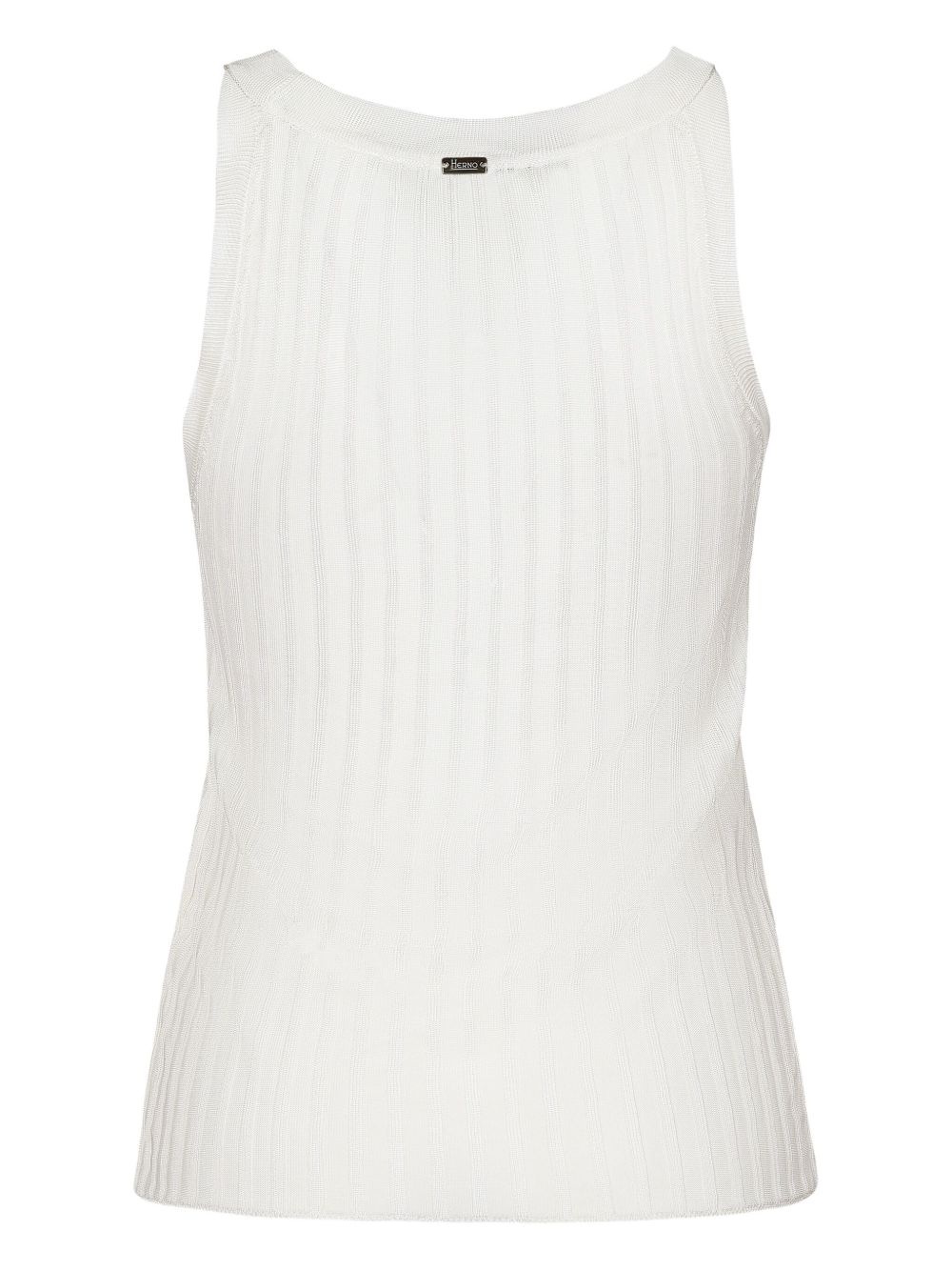 ribbed sleeveless top - 2