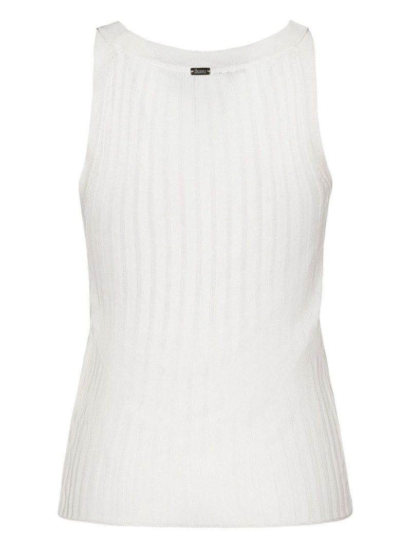 Herno ribbed sleeveless top outlook