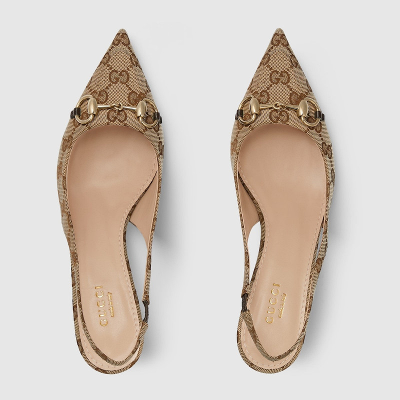 GUCCI Women's GG canvas slingback pump outlook