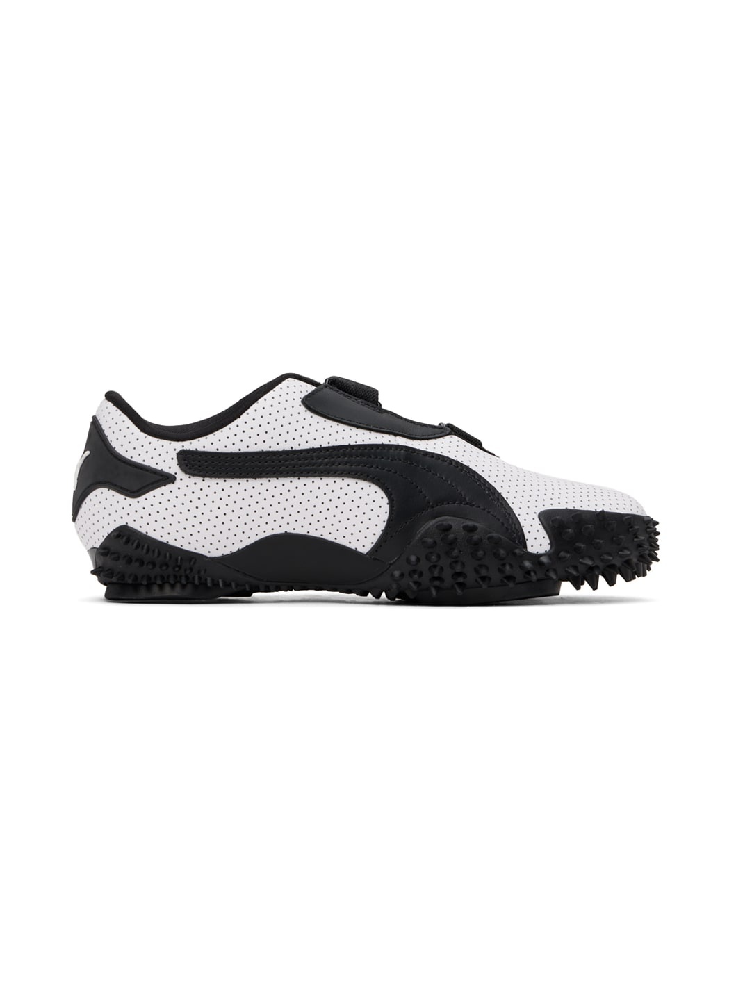 White & Black Mostro Perf Sneakers - 1