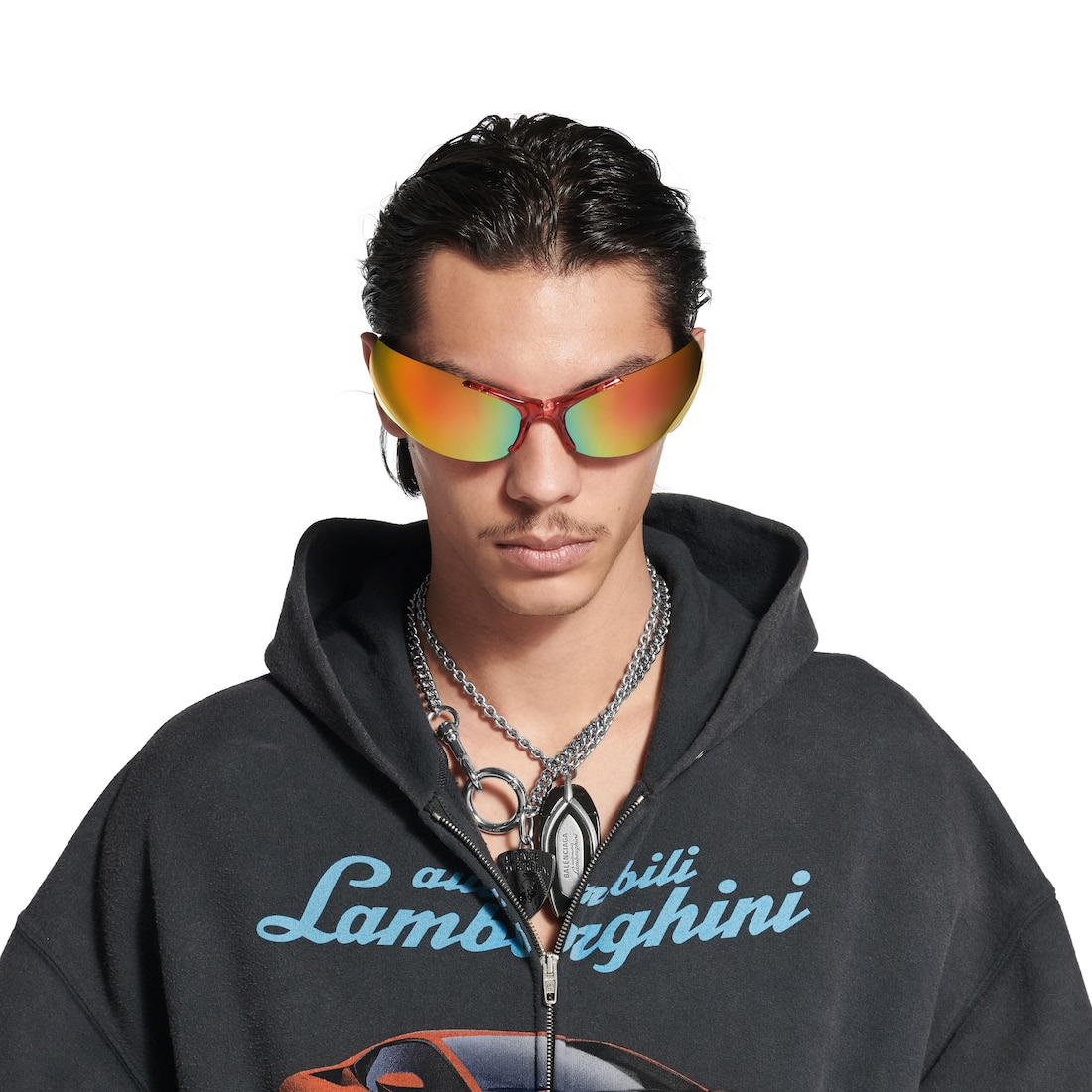 Afterhour Oval Sunglasses  in Red - 6