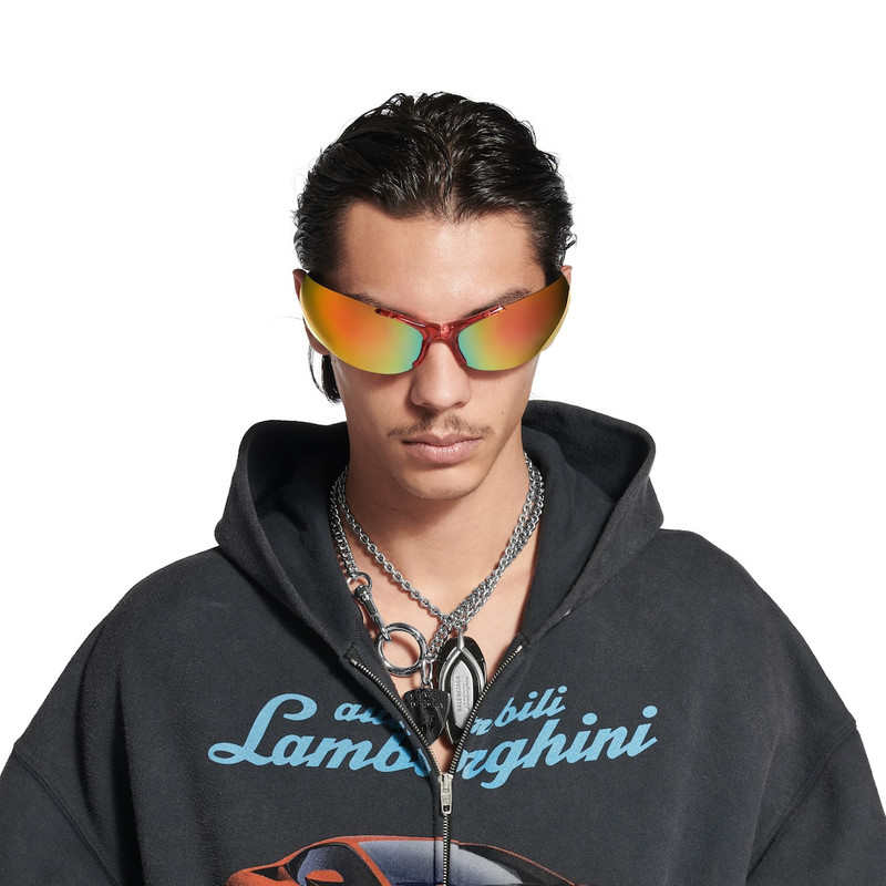 Afterhour Oval Sunglasses in Red 6