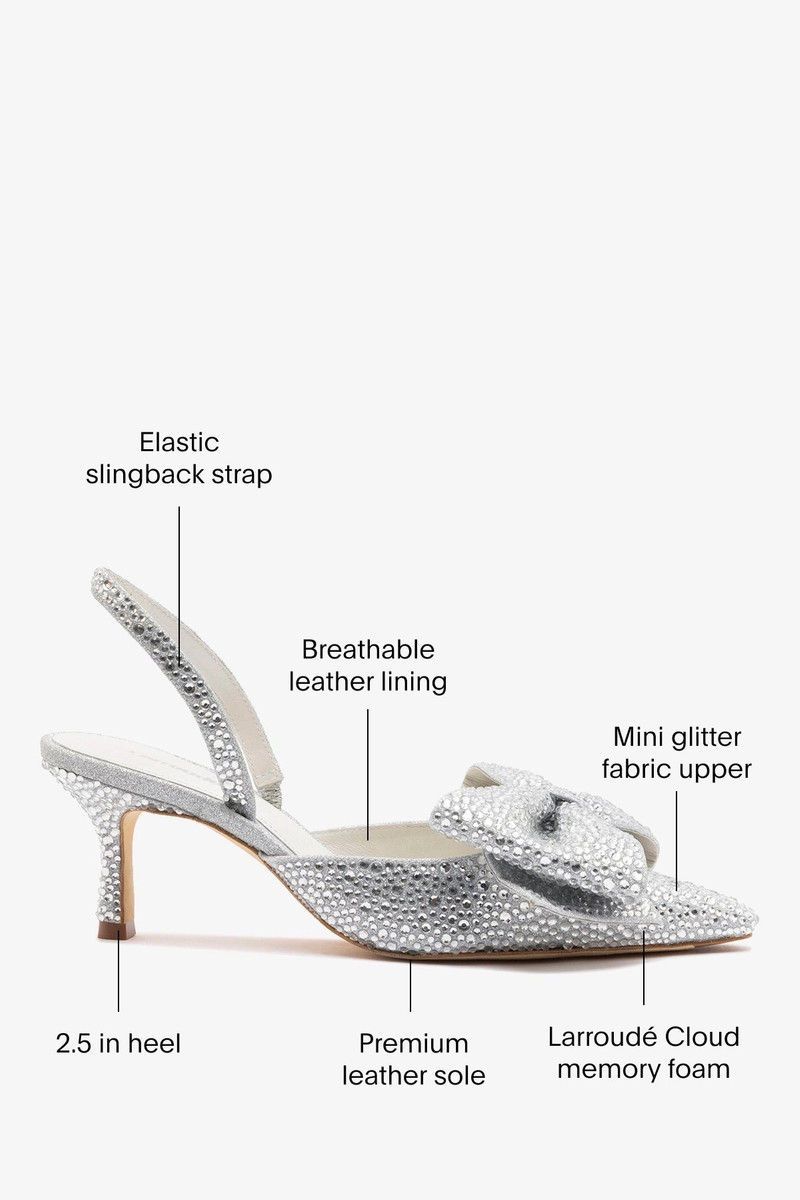 Mini Elle Pump Crystal Silver 6