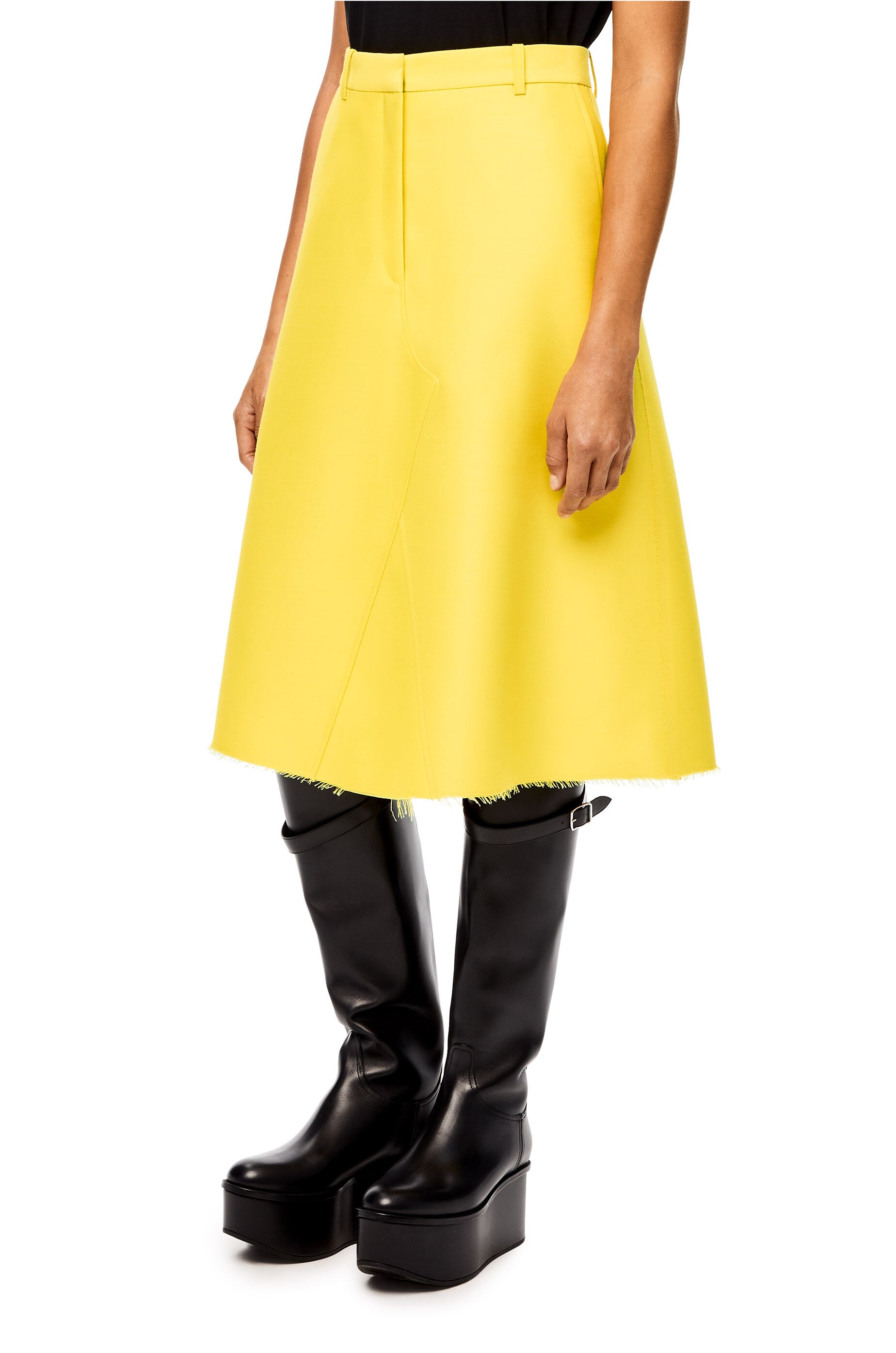 Midi skirt in wool and silk - 3