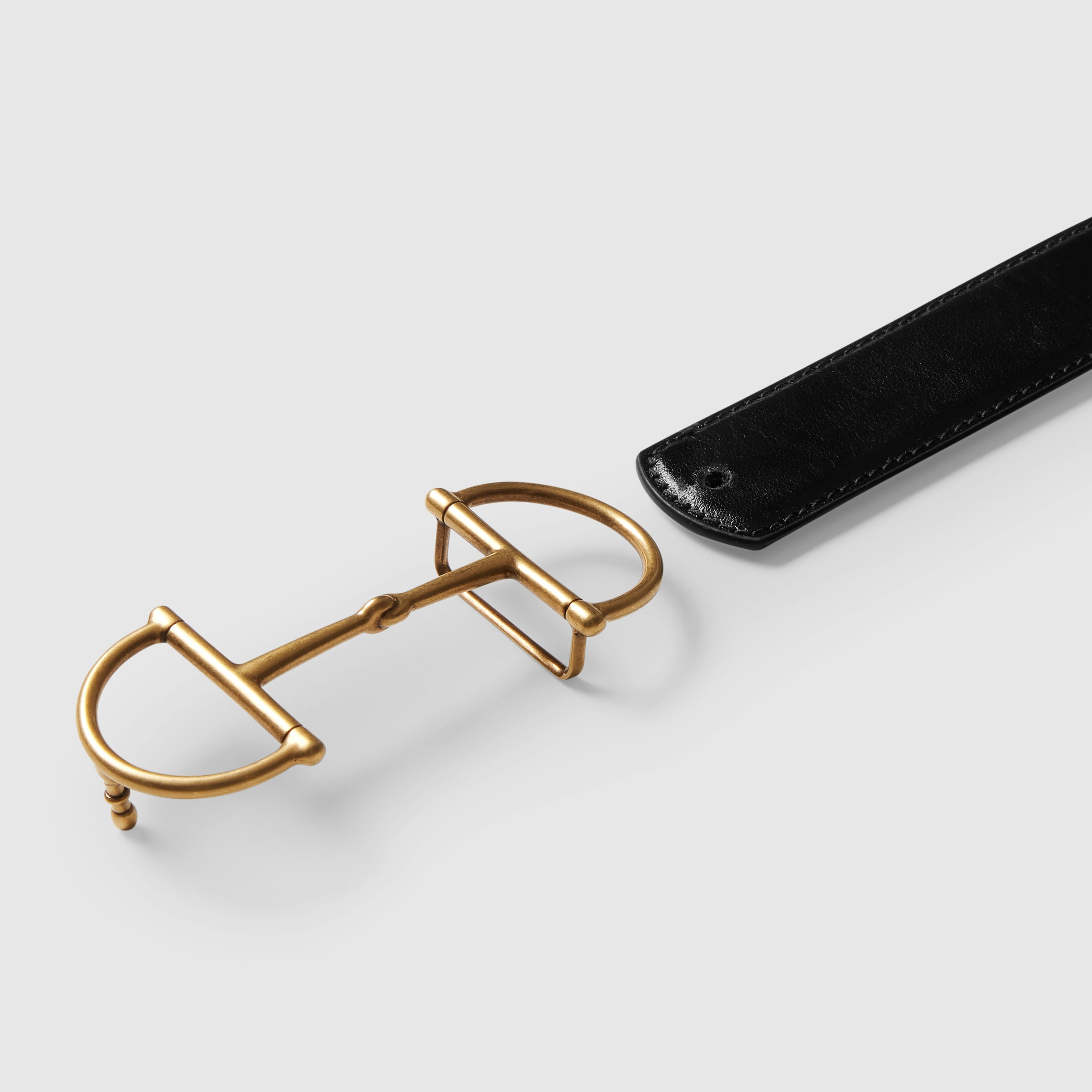 Reversible leather belt with Horsebit - 5