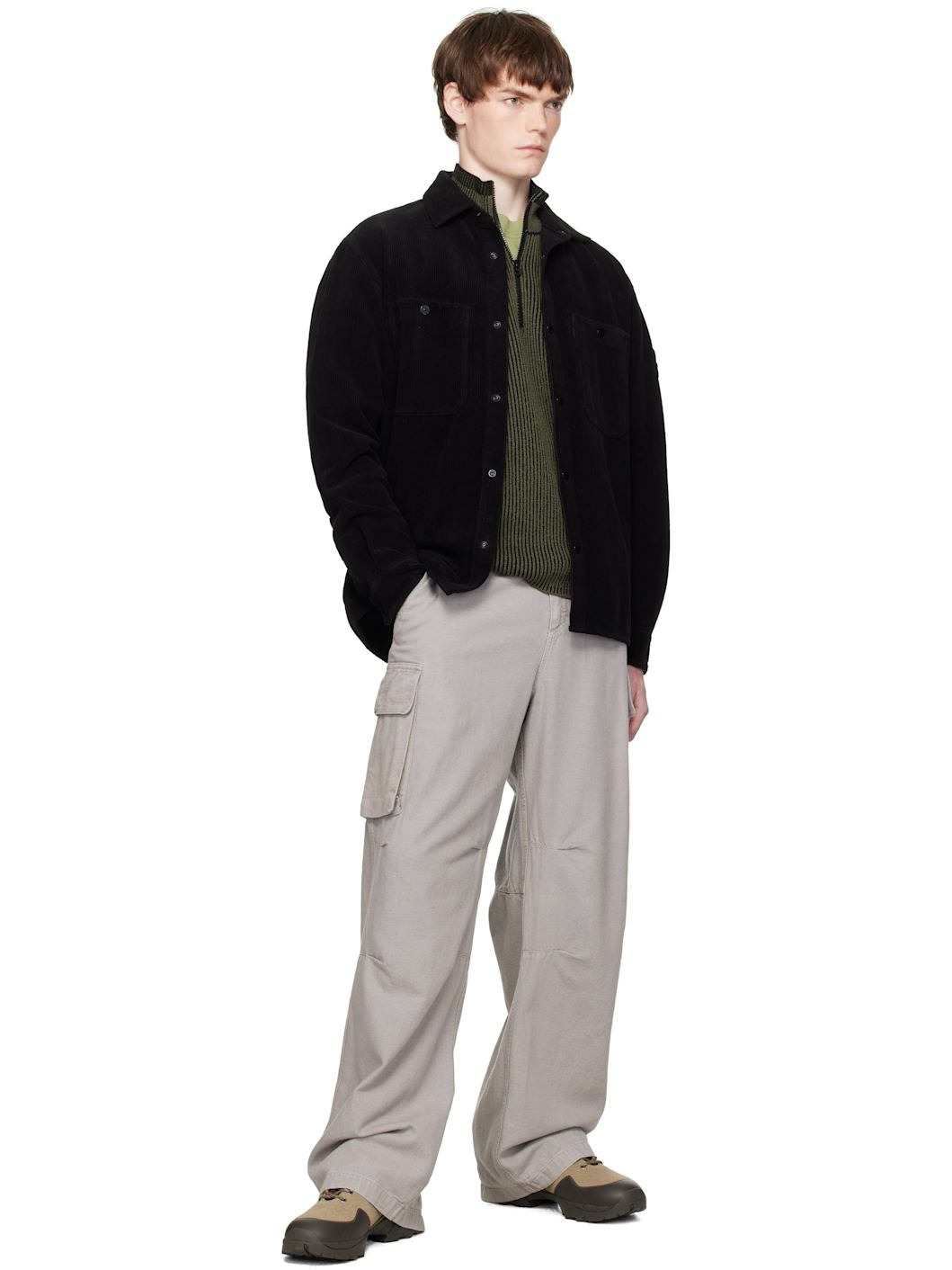 Black 1200012 Organic Cotton Corduroy 800 Shirt - 5