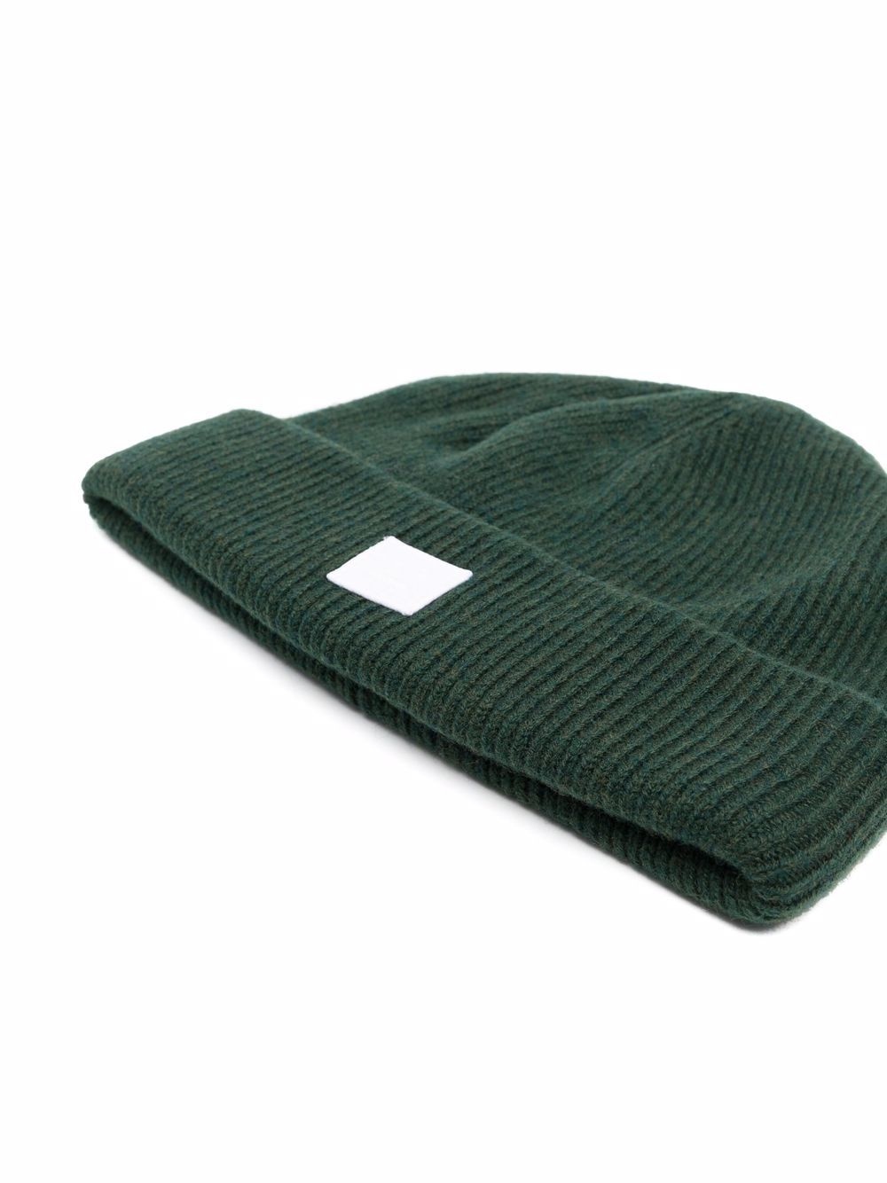 face-patch ribbed knit beanie - 2