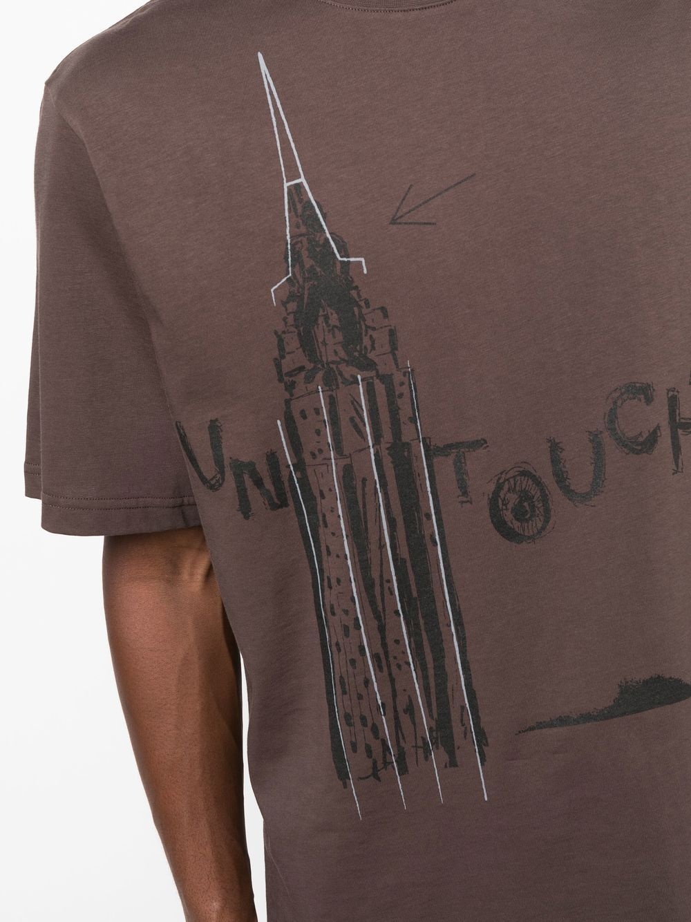 Untouchable-print detail T-shirt - 5