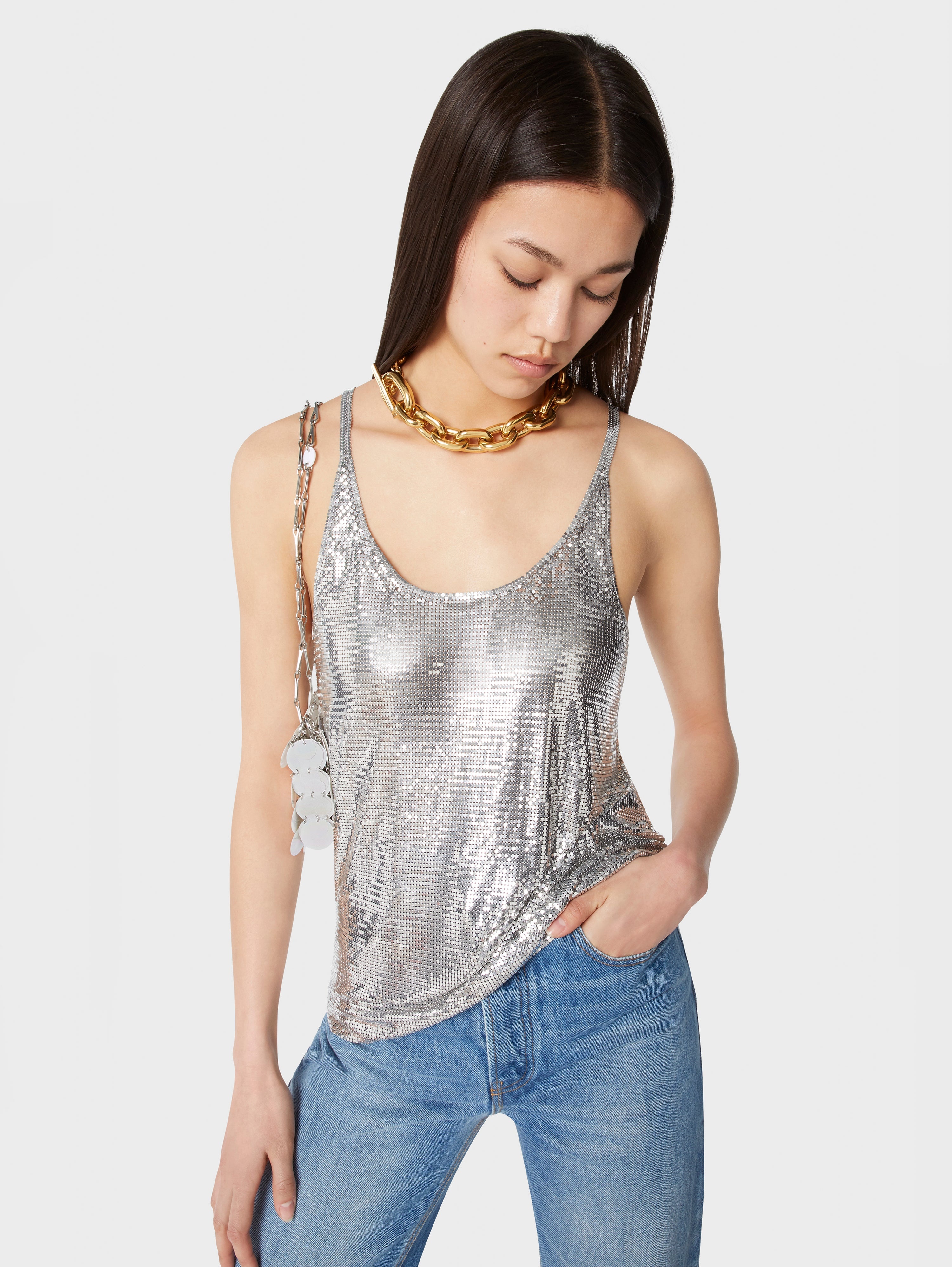 SILVER CHAINMAIL TOP - 2