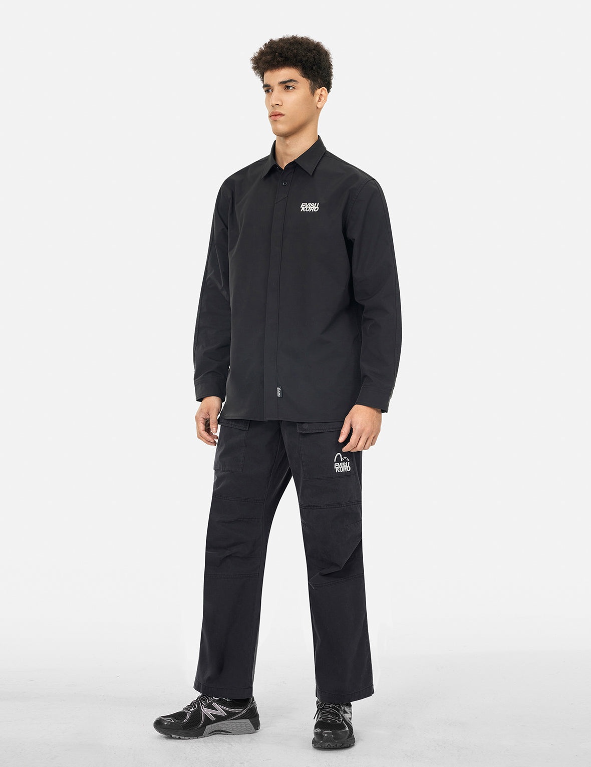 Logo and Seagull Embroidery Relax Fit Cargo Pants - 3