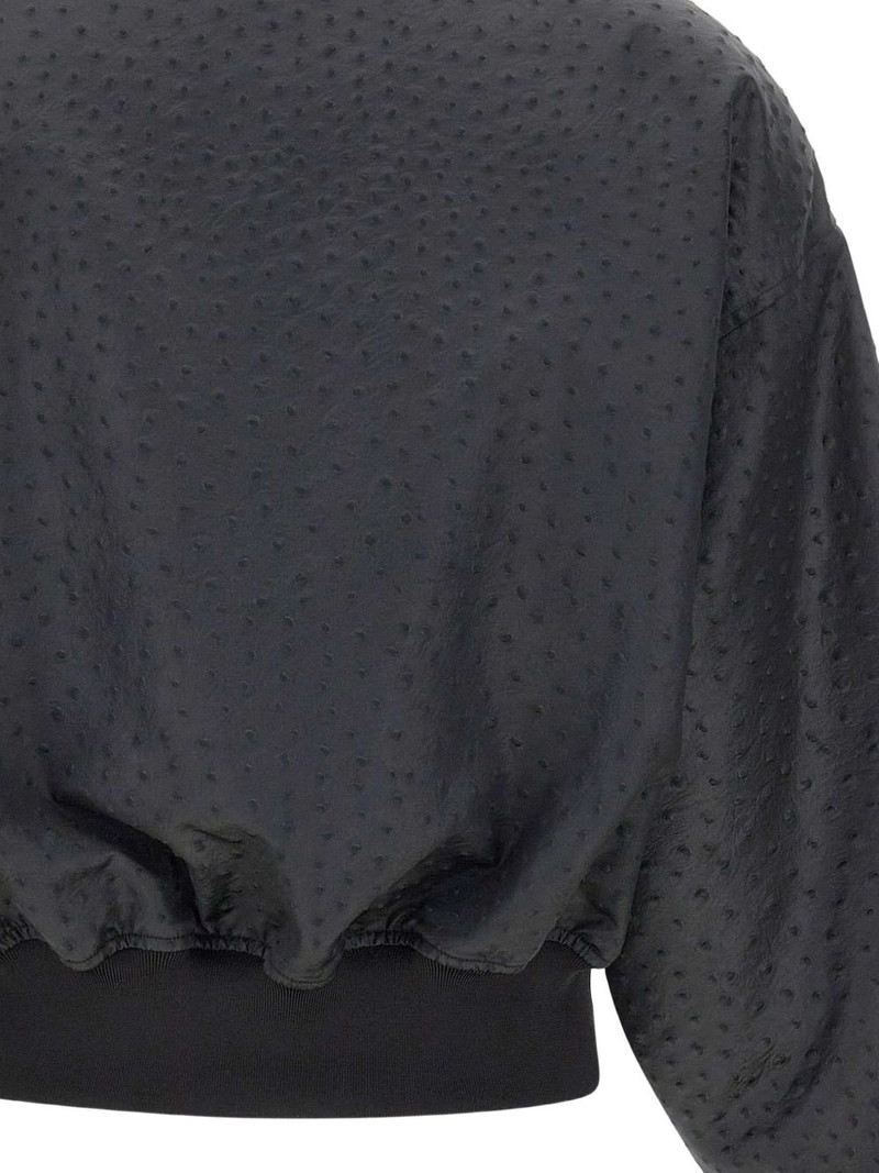 embossed high-neck jacket 6