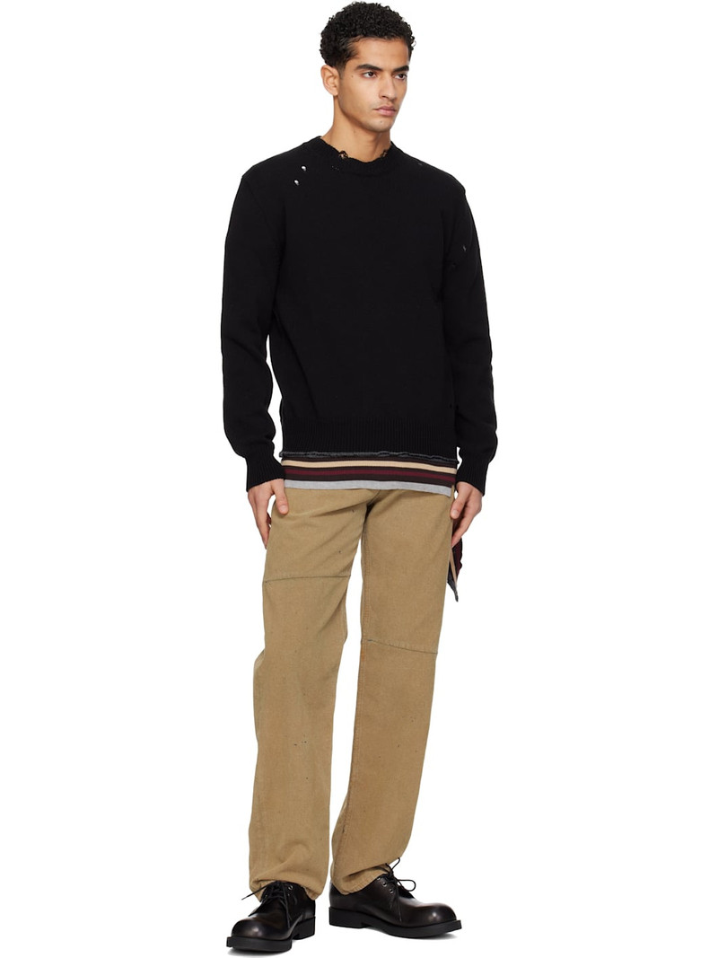 MM6 Maison Margiela Black Cotton Sweater outlook