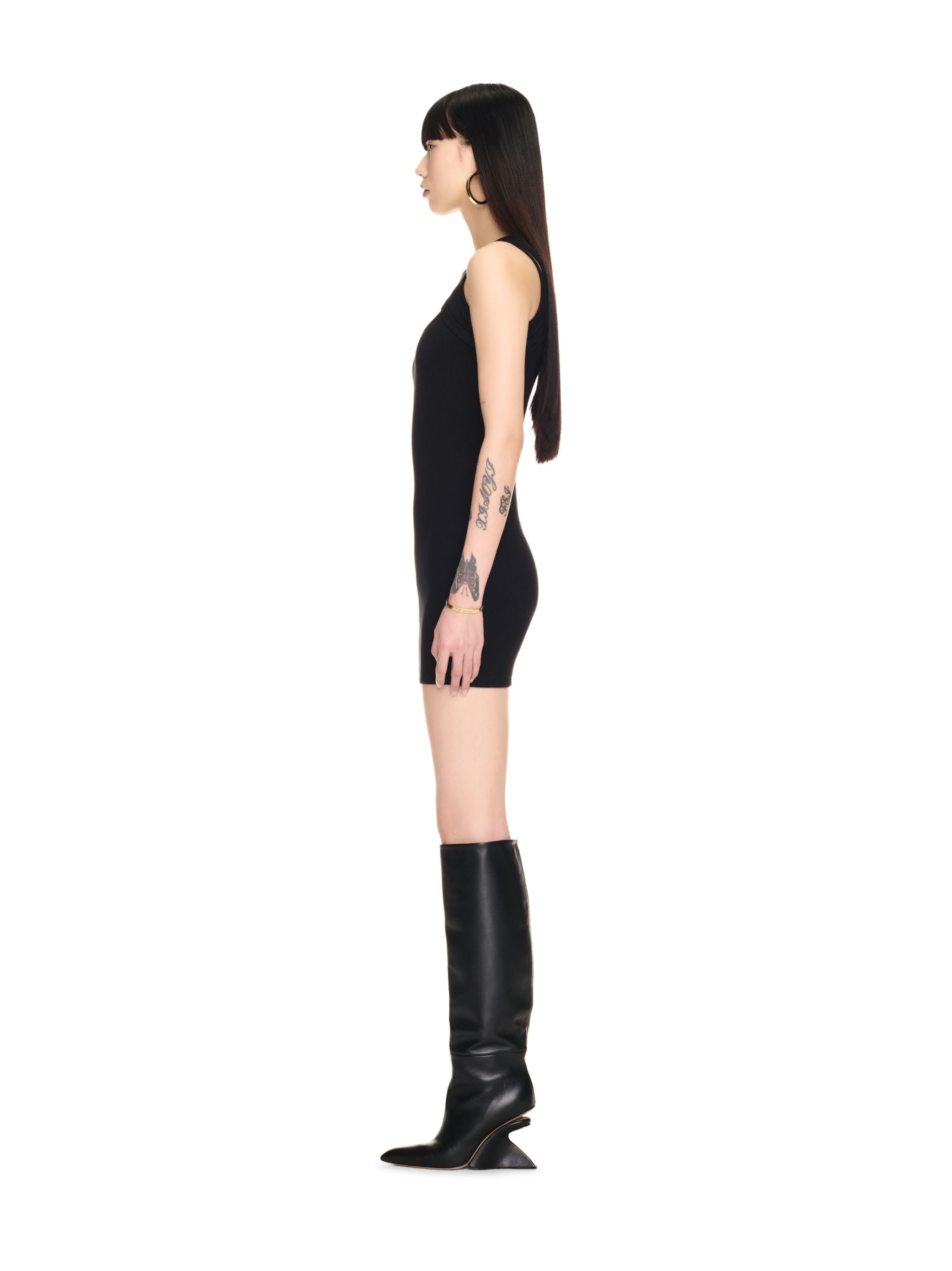 Off Stamp Rib Round Mini Dres - 3