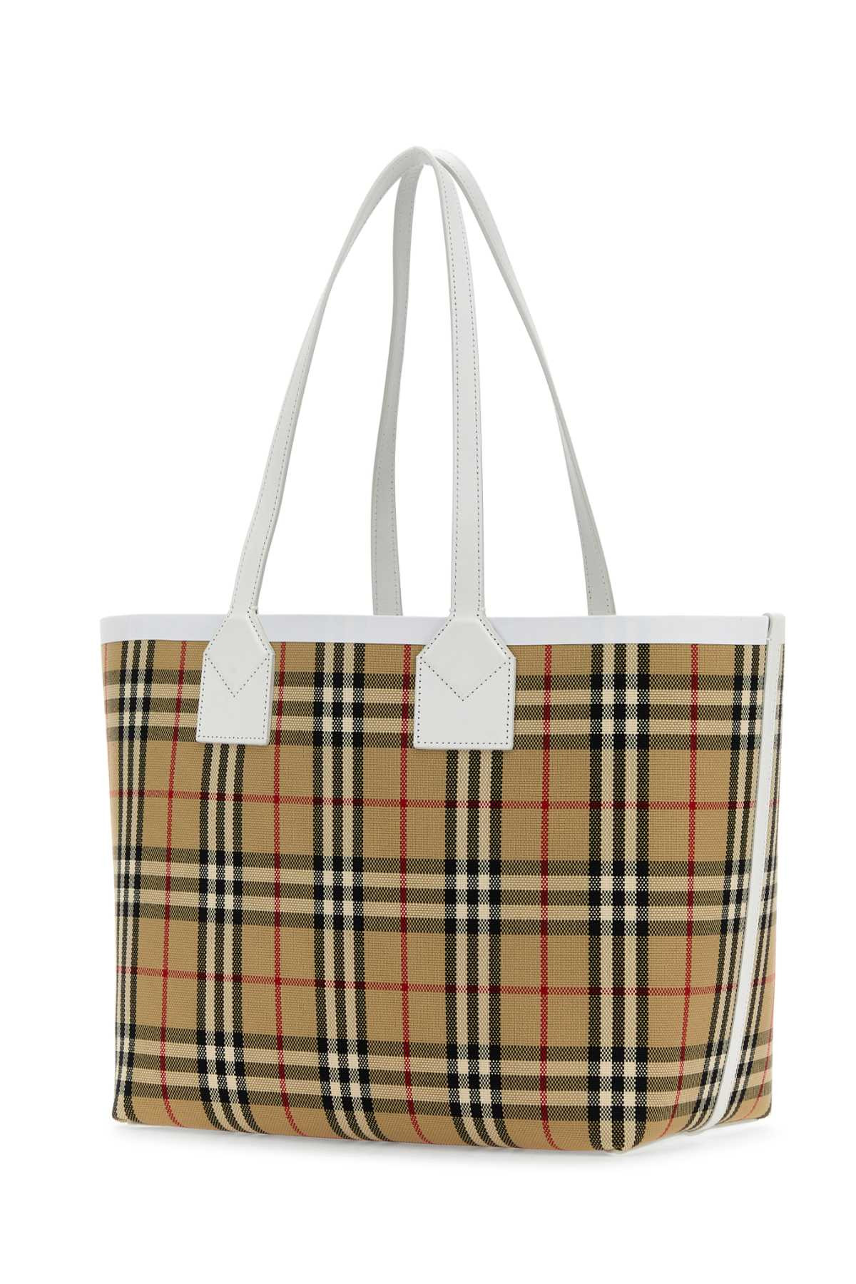 Burberry Women Embroidered Canvas London Shopping Bag - 2