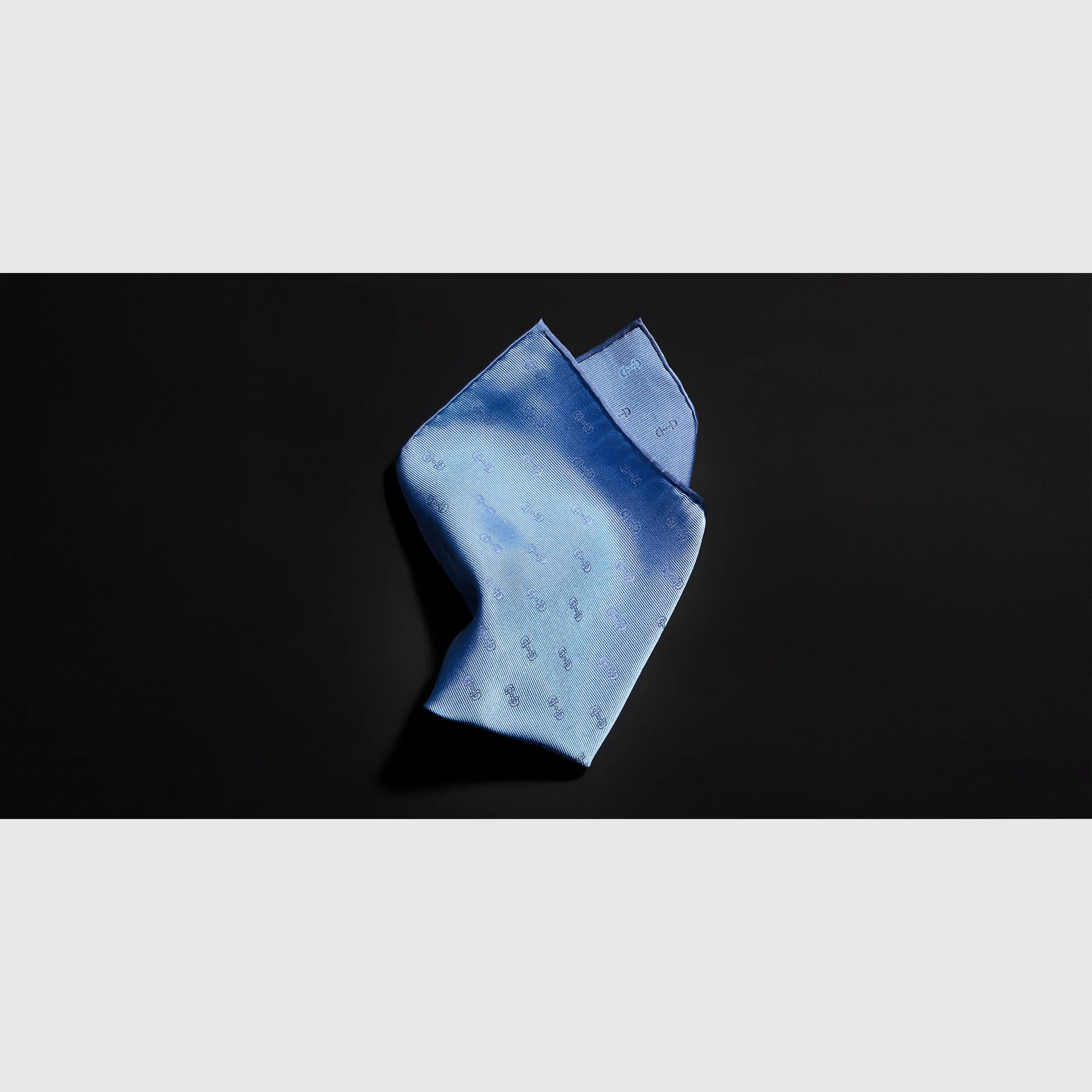 Horsebit silk jacquard pocket square - 1
