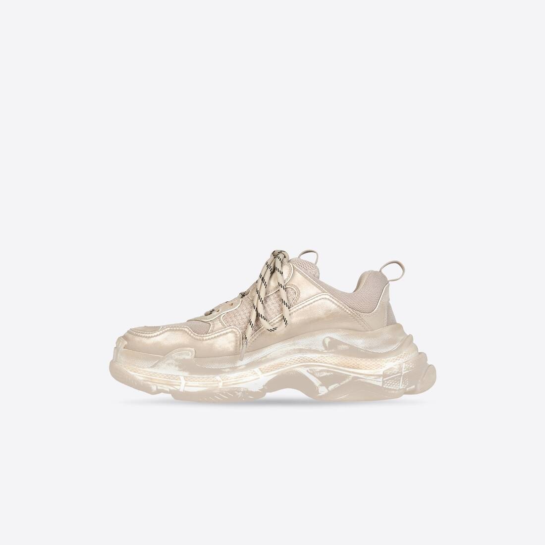 Men's Triple S Faded Sneaker in Beige - 4