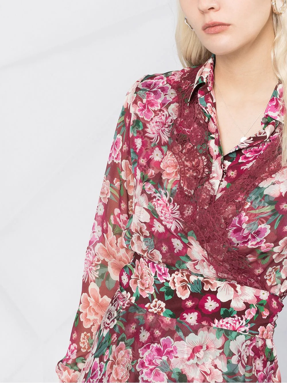 floral print shirt dress - 3