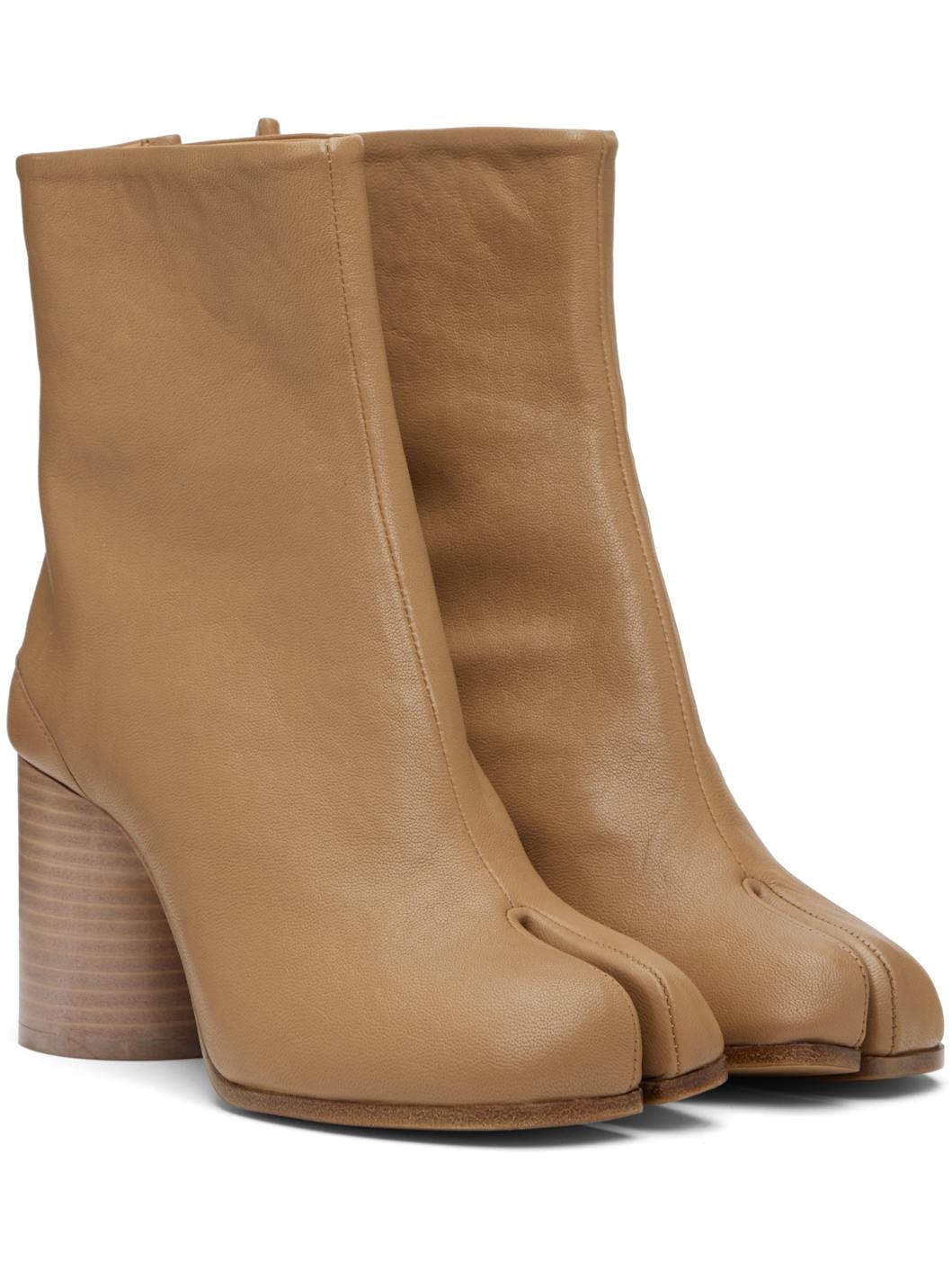 Beige Tabi Ankle Boots - 4
