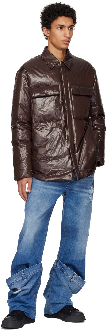 SSENSE Exclusive Brown Down Jacket - 4