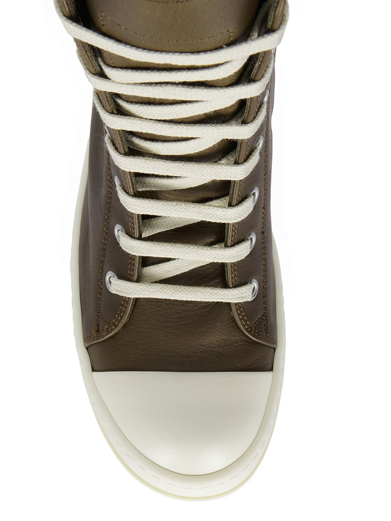 Leather high-top sneakers 5