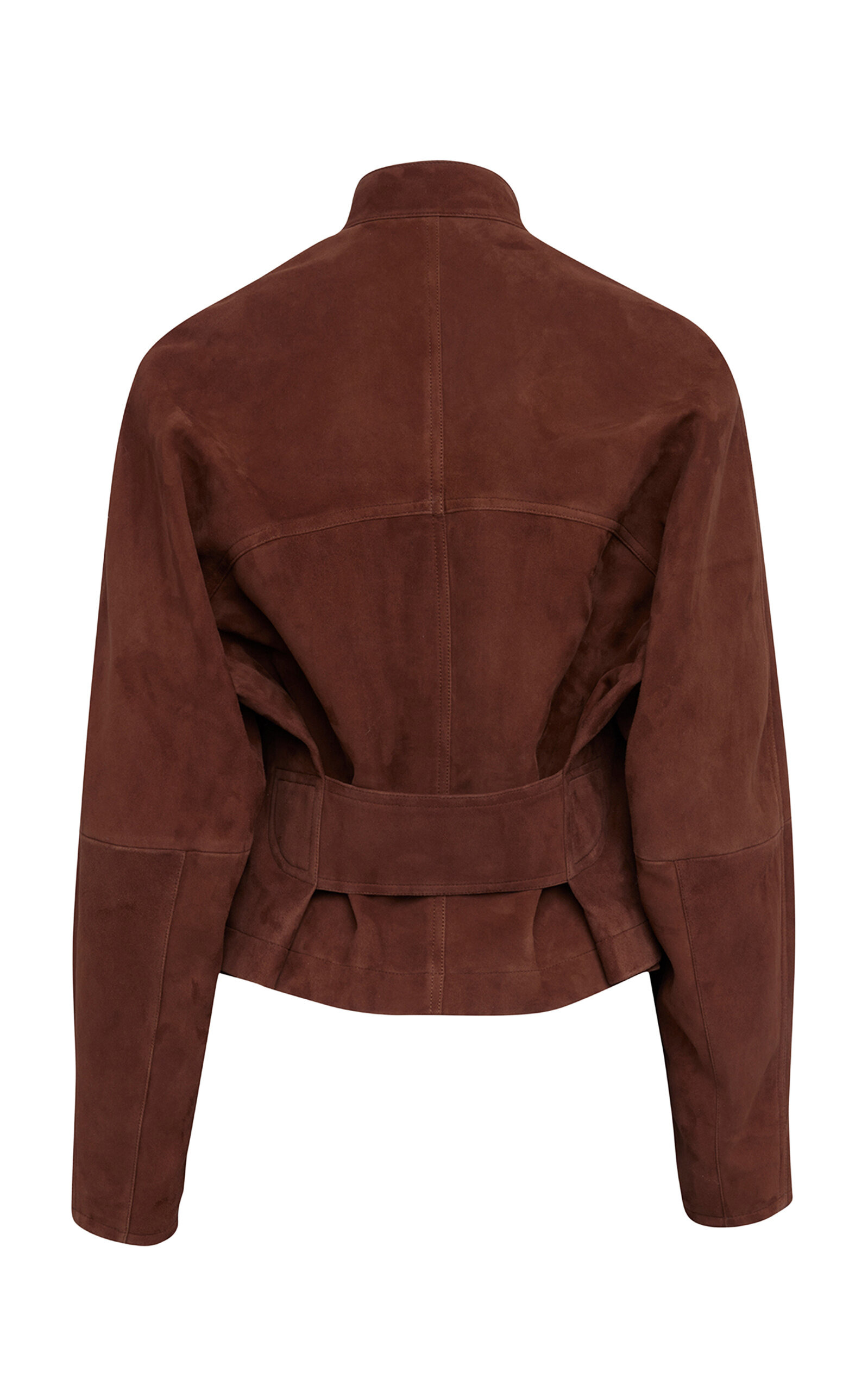 Round Suede Jacket brown - 5
