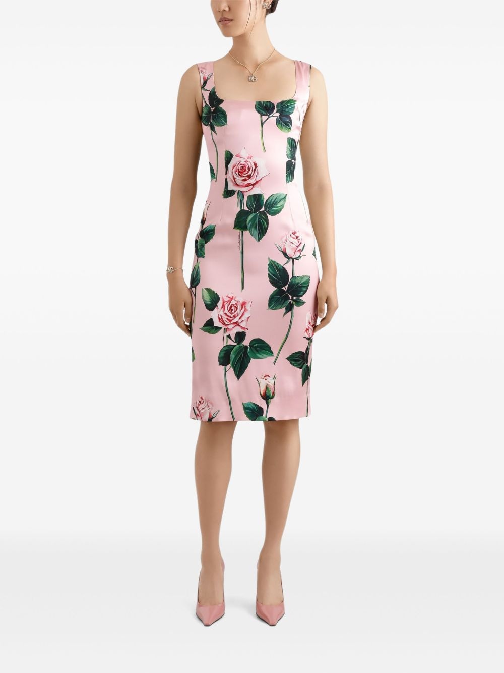 floral-print midi dress - 2