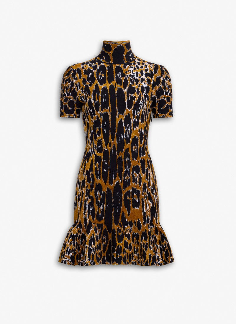 LEOPARD JACQUARD KNIT에 있는 SKATER 간격 - 1