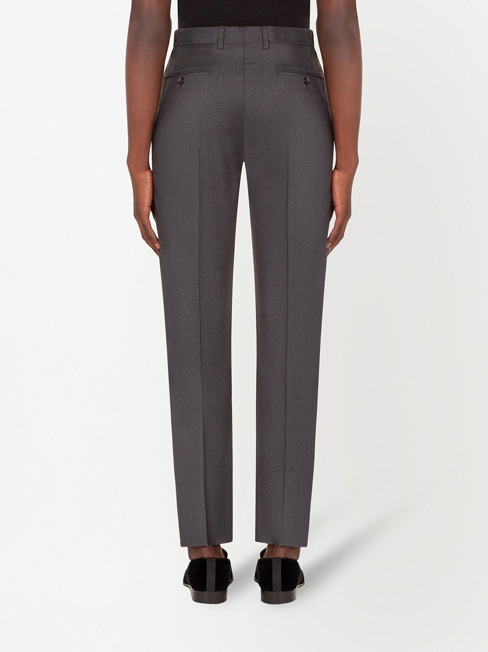 dart-detailed tailored wool trousers - 4