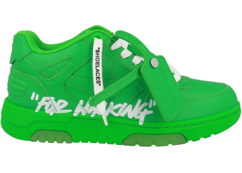 OFF-WHITE Out Of Office OOO "For Walking" Low Tops Green - 1