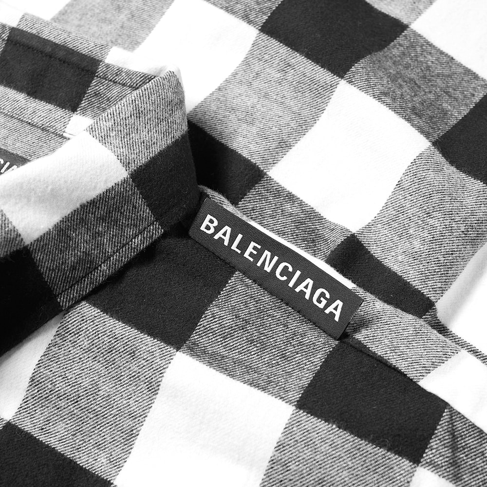 Balenciaga Tab Logo Checked Shirt - 2