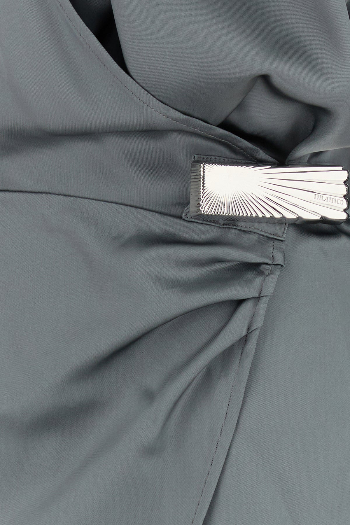 Dark grey satin dress - 3